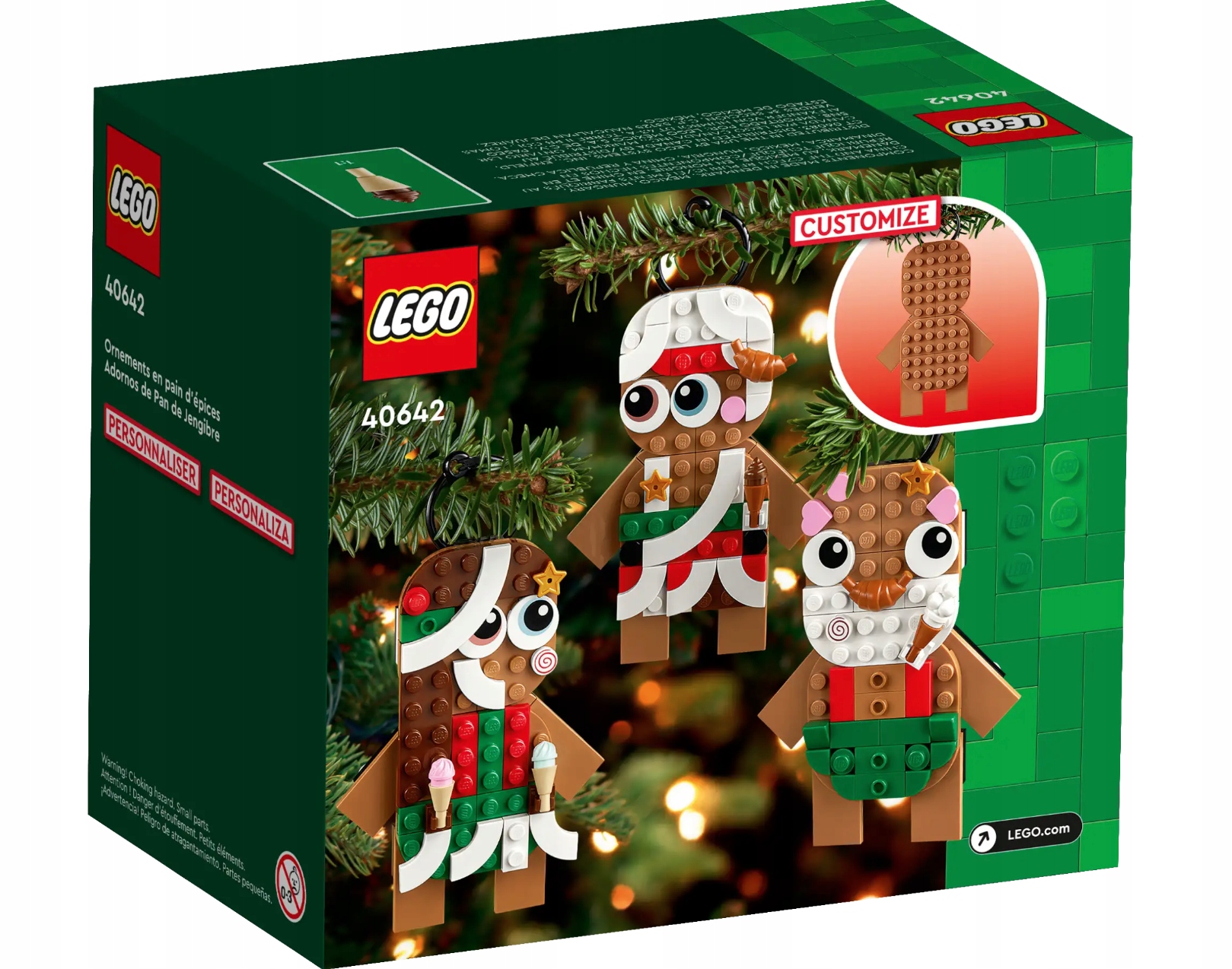 ZAWIESZKI PIERNICZKI CHOINKOWE OZDOBY Z LEGO NA CHOINKĘ PREZENT NA ŚWIĘTA Numer produktu 40642
