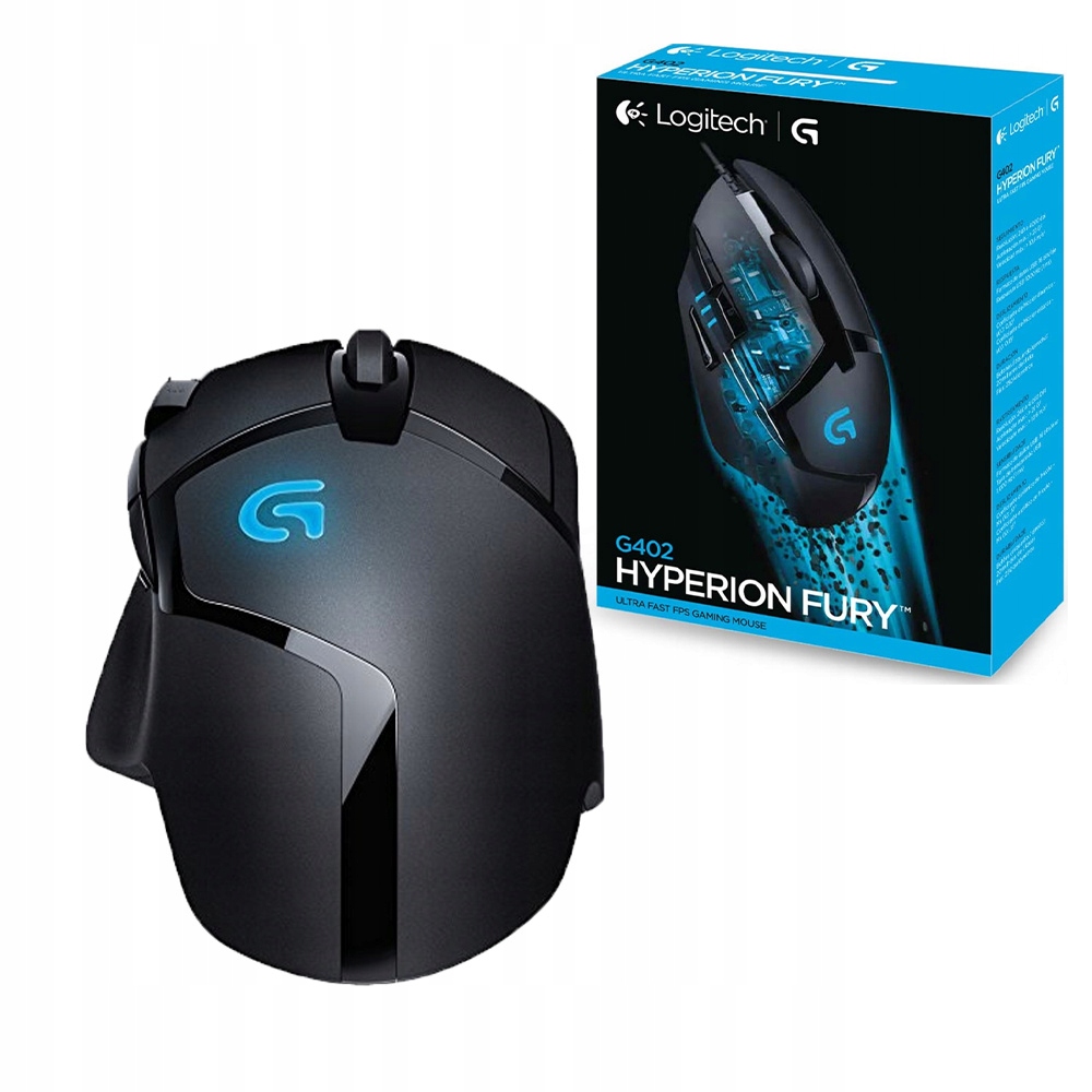 Mysz Gamingowa Logitech g402 Hyperion Fury Usb 4000DPI Czarna Optyczna