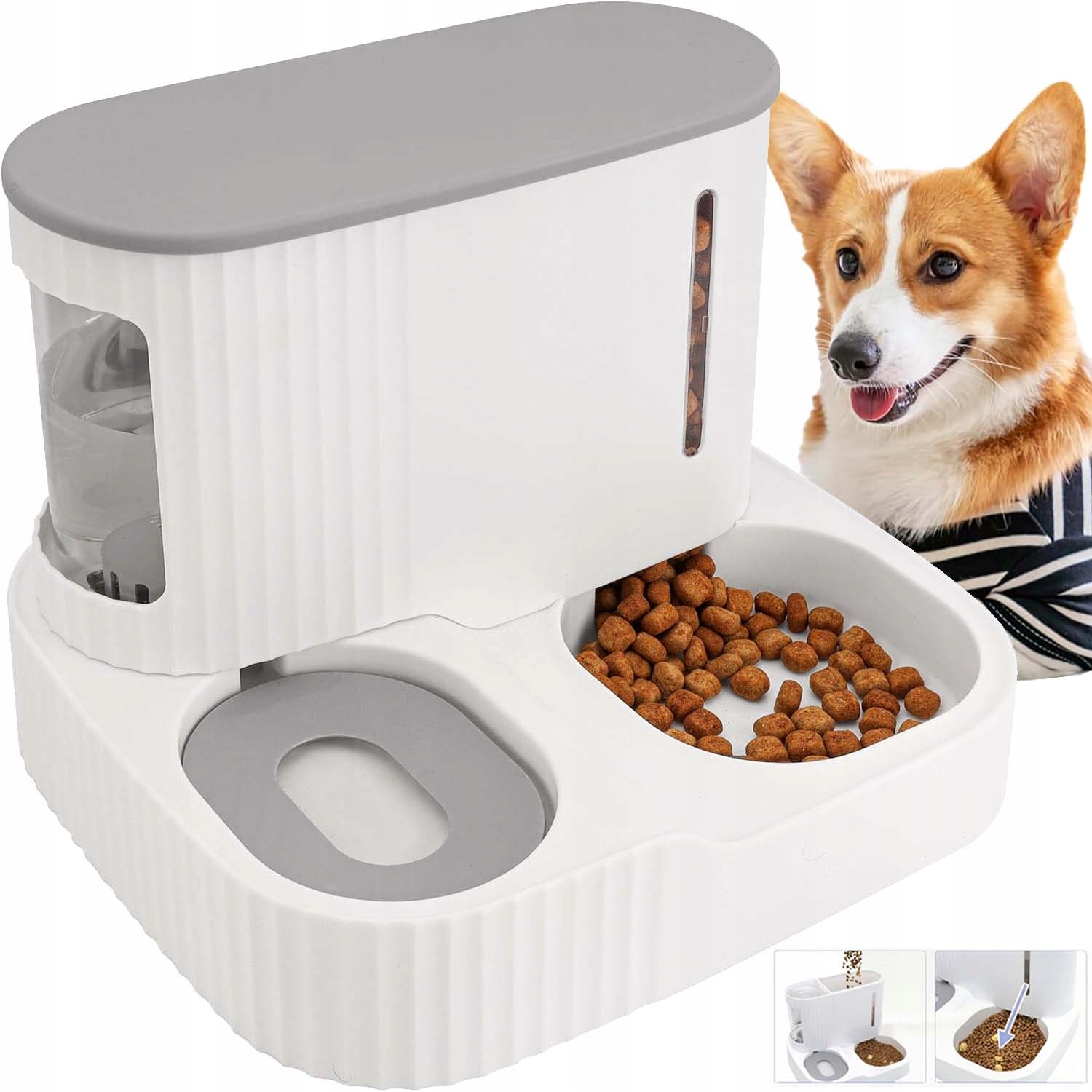 Levně Automatický Inteligentní Krmítko Pro Kočky A Psy Přenosný Zásobník 3L