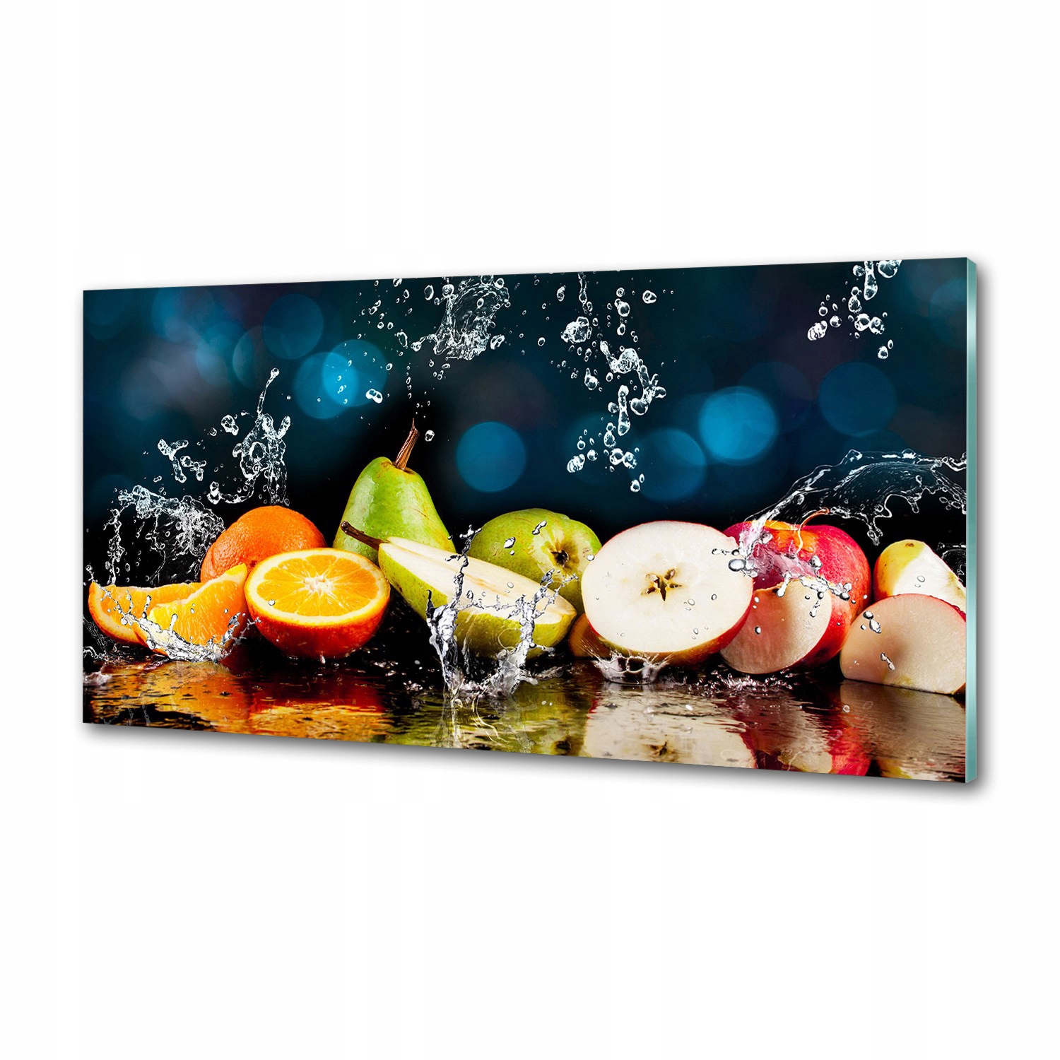 Dekoračný panel sklo Ovocie a voda 120 x 60 cm Lepidlo