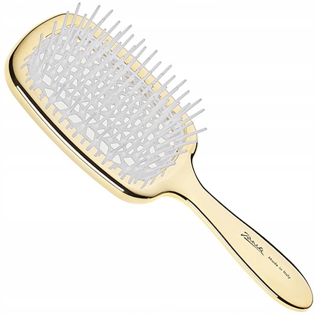 Janeke Superbrush pozłacana szczotka do rozczesywania złoto biała