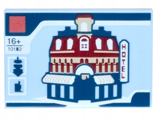 

Lego 26603pb001 Płytka Tile 2x3 Hotel 10182 (1g)