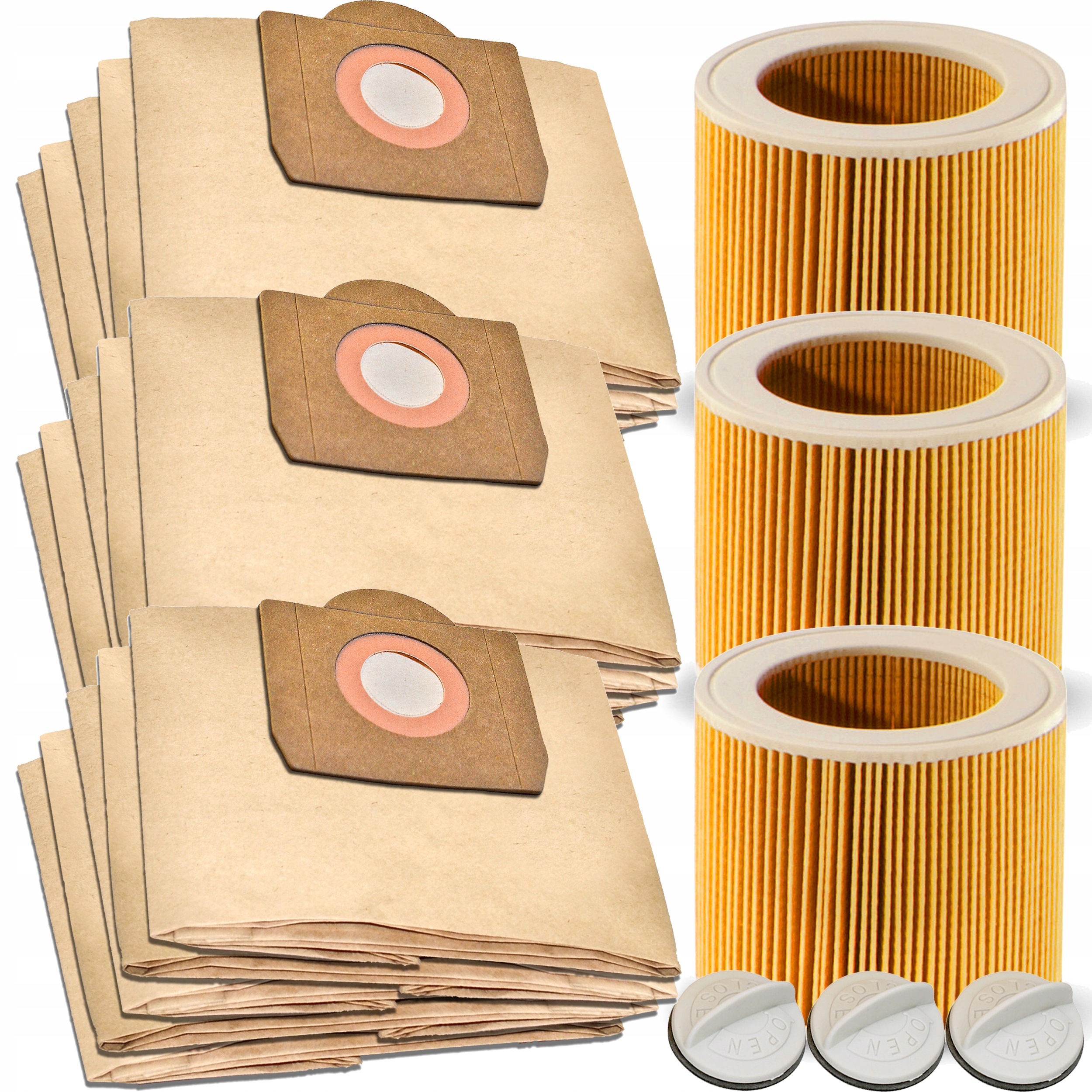 

15x Worki 3x Filtr Do Odkurza Karcher WD3 SE4001