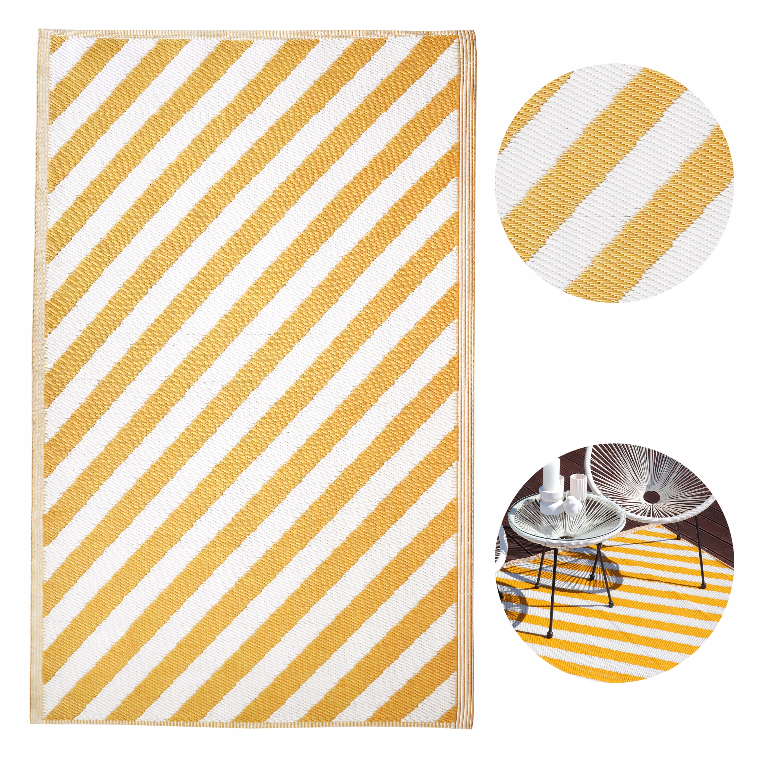 DYWAN ZEWNĘTRZNY TARASOWY BALKONOWY 120x170 CM WZORY