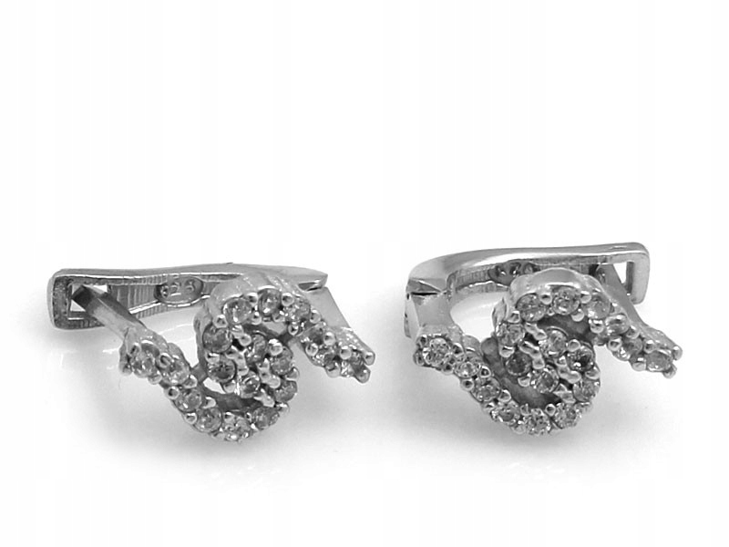Stříbrné náušnice pro ženy 925 zirkon působivé a módní