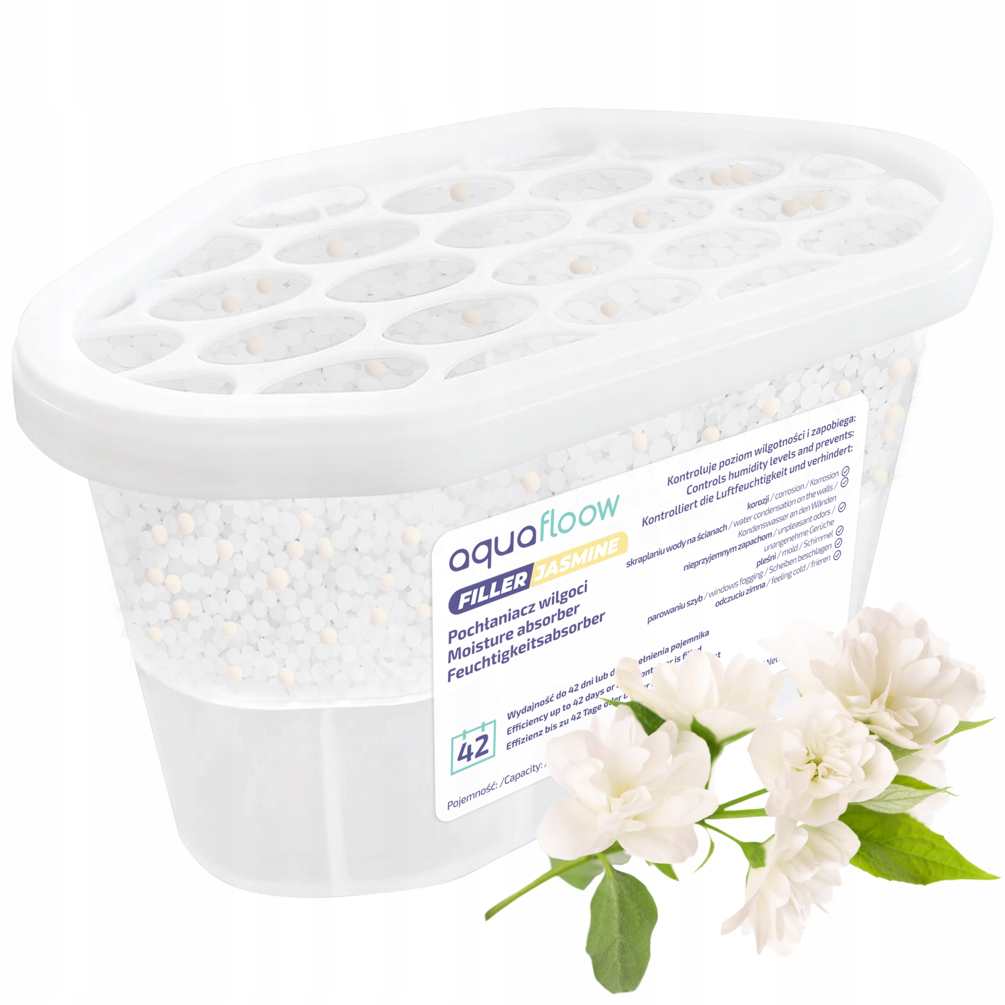 AquaFloow zapachowy pochłaniacz wilgoci na pleśń wilgoć osuszacz 400 ml Kod producenta AF61-JASMINE