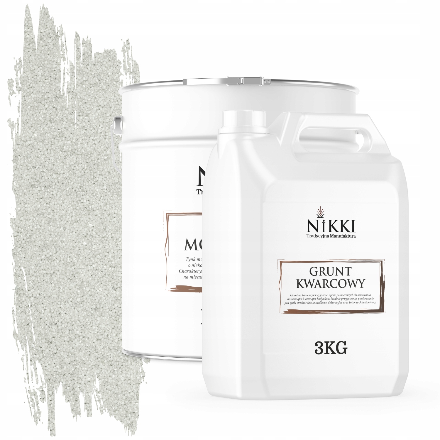 Mozaiková Omietka Živicová Farba Biela M01 Okrasná Sada 12,5KG Základný Náter