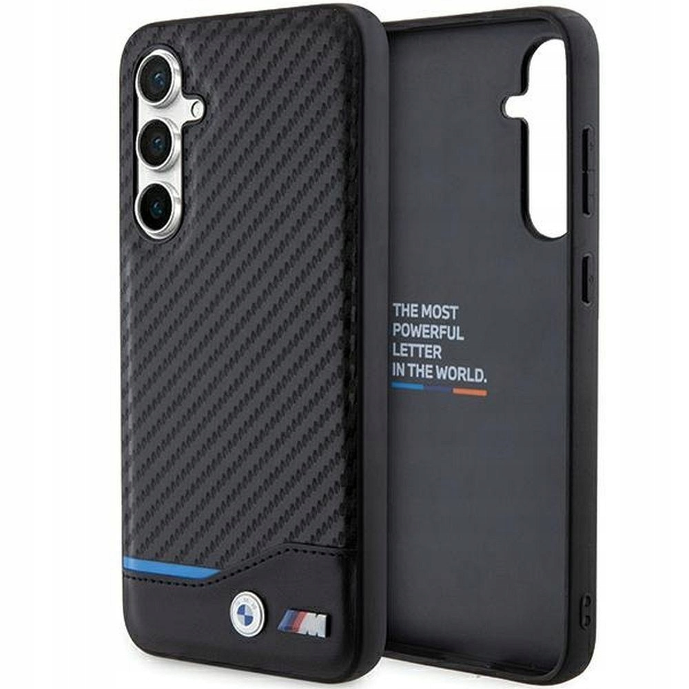Plecki Bmw do Samsung Galaxy S23 Fe Bmw Leather Carbon czarny
