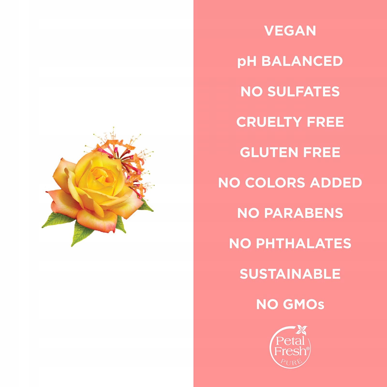 Petal Fresh Pure Rose+honeysuckle Sprchový Gel 475 ML
