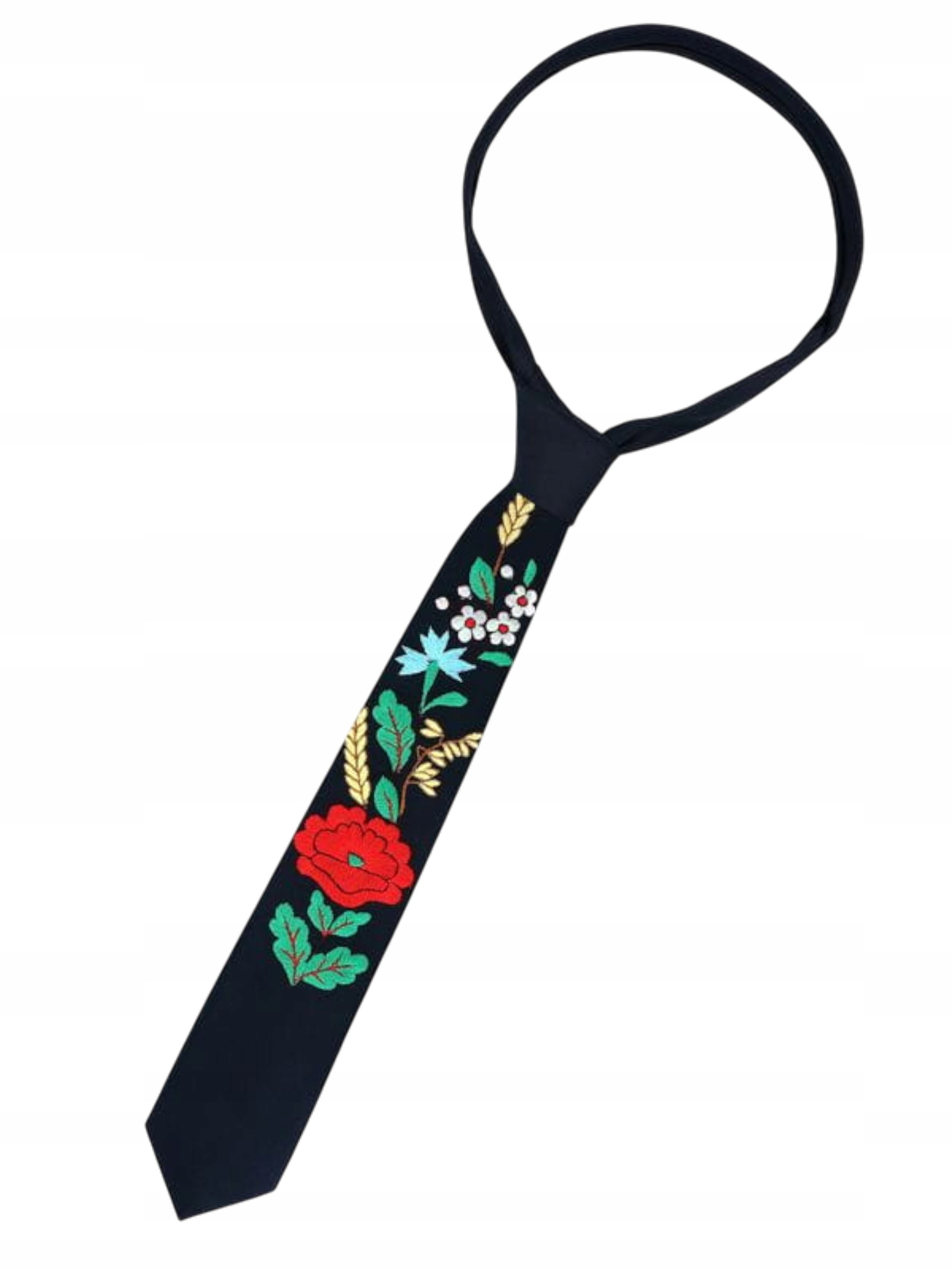 Vyšívaný lidový folklórní kravat, kociewski (maki)