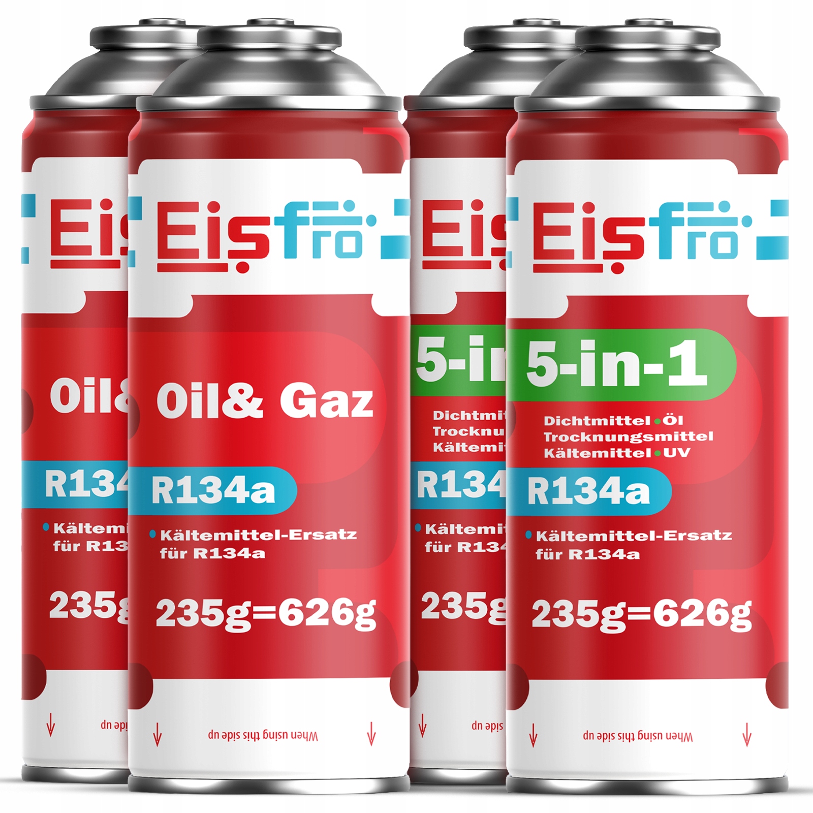 4x Gaz Pro Klimatizace R134a chladivo 2v1 5v1 940g