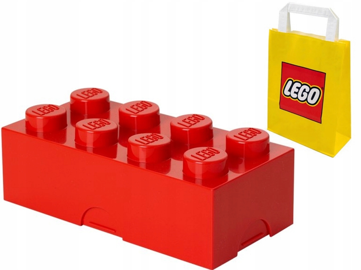 Lego Pojemnik Na Śniadanie Klocek 8 Lunchbox Śniadaniówka Czerwony Torba
