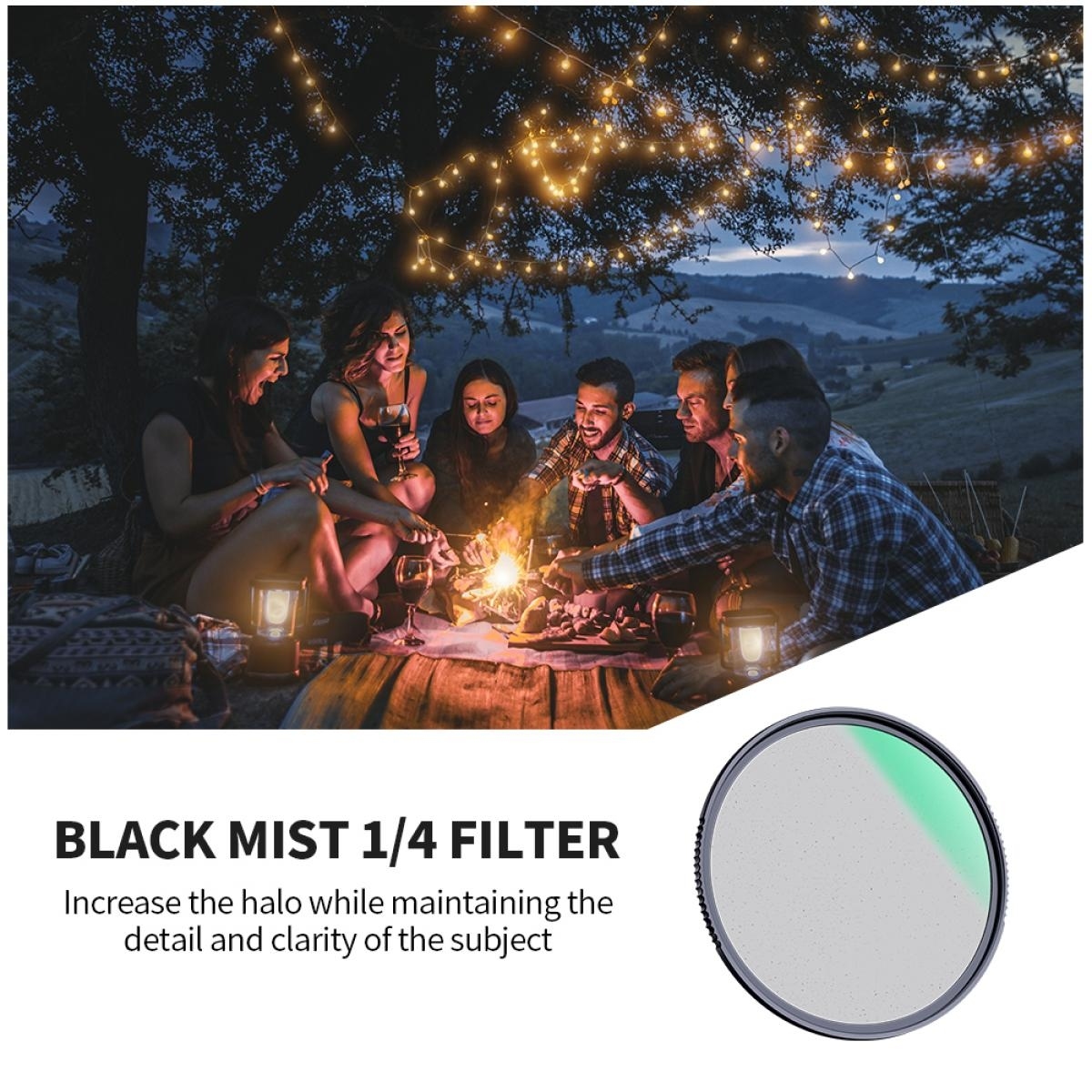 Filtr dyfuzyjny Black Mist 1/4 62mm NANO-X 8k MRC K&F Kod producenta KF01.1480