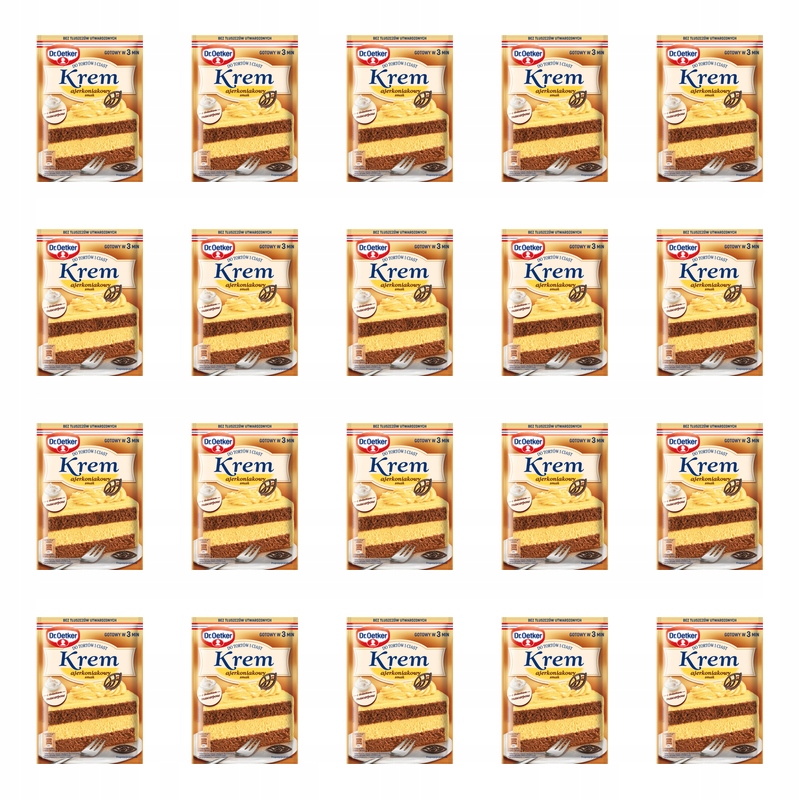 Dr. Oetker Krém na dorty a koláče s příchutí vaječného koňaku 105 g X20