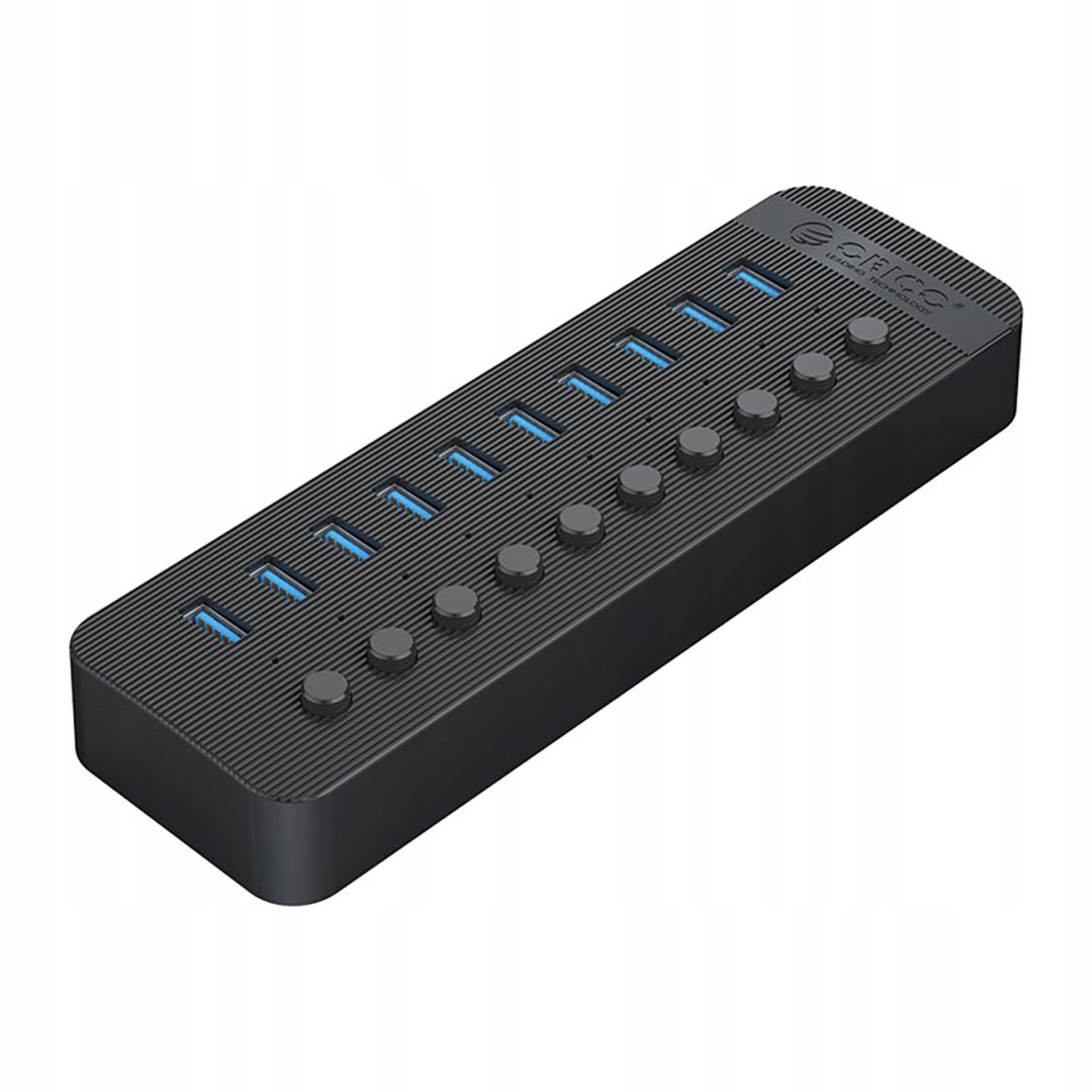 Hub CT2U3-10AB s vypínači 10x Usb-a černý Orico