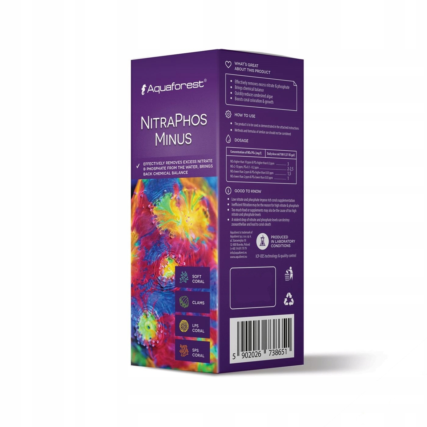 Aquaforest Nitraphos Minus 250 ML Reduktor Dusičnanů A Fosfátů NO3 PO4