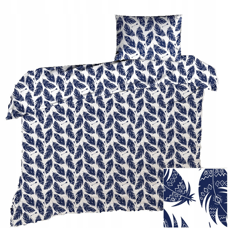 Pościel bawełniana 90x120 40x60 do łóżeczka niemowlęcego piórka 003gra