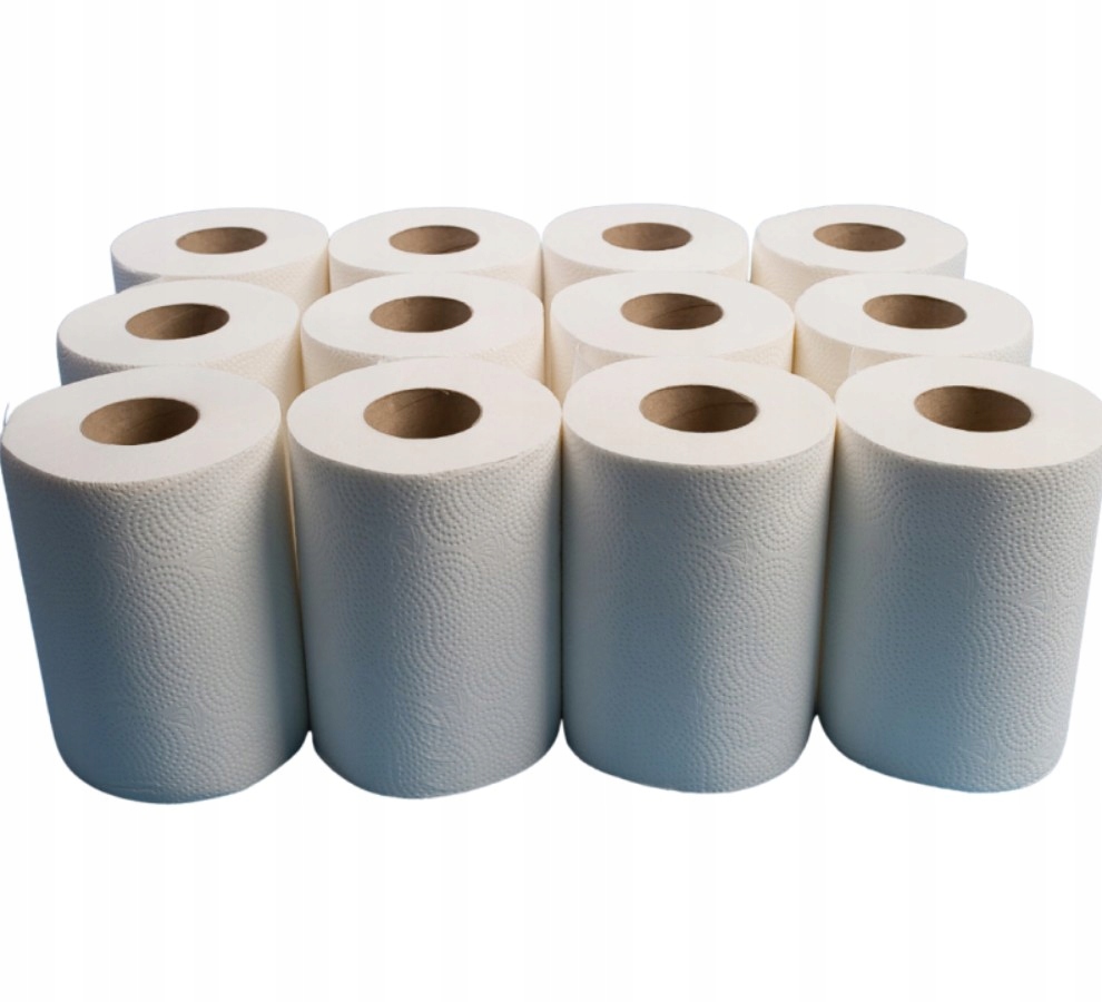 Levně Papírový Ručník Bílý Celulóza 12 kusů x 50 m Silná náhrada velvet