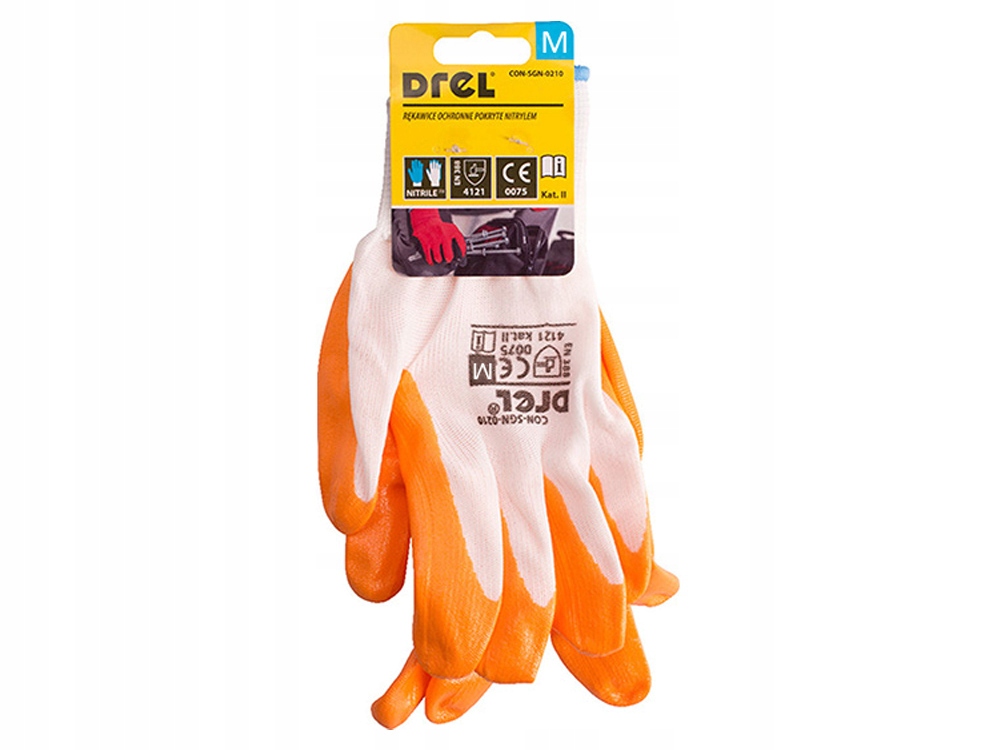 RĘKAWICE ROBOCZE DREL CON-SGN-0208 R. 8-M NITRYL Cechy dodatkowe ściągacz