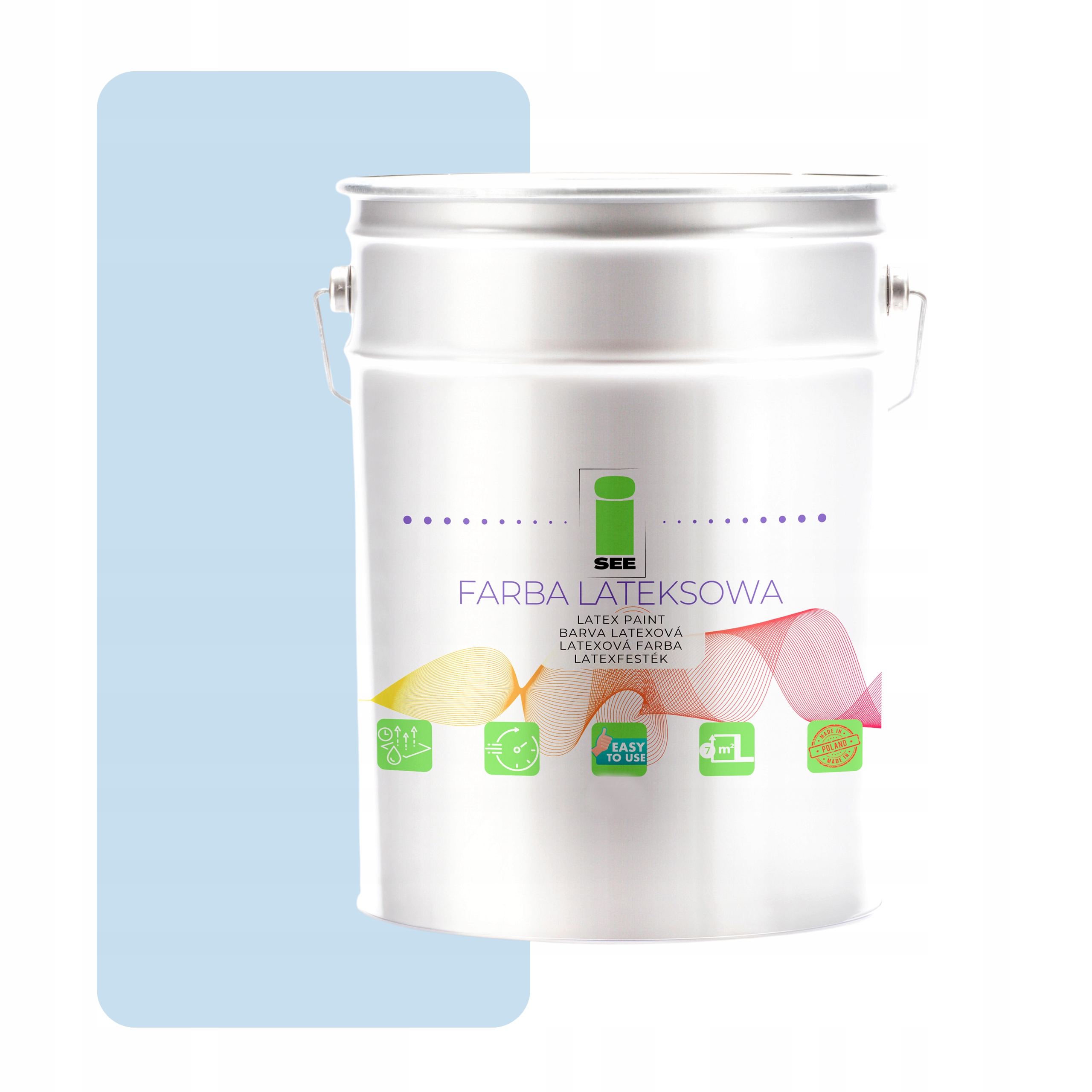 Latexová Farba Na Steny 10 L I See Hypoalergénna Modrá Priedušná