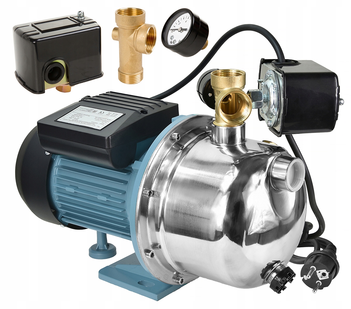 Pompa Hydroforowa Powierzchniowa Inox Do Wody Wydajna Mocna Z Osprzętem Jet