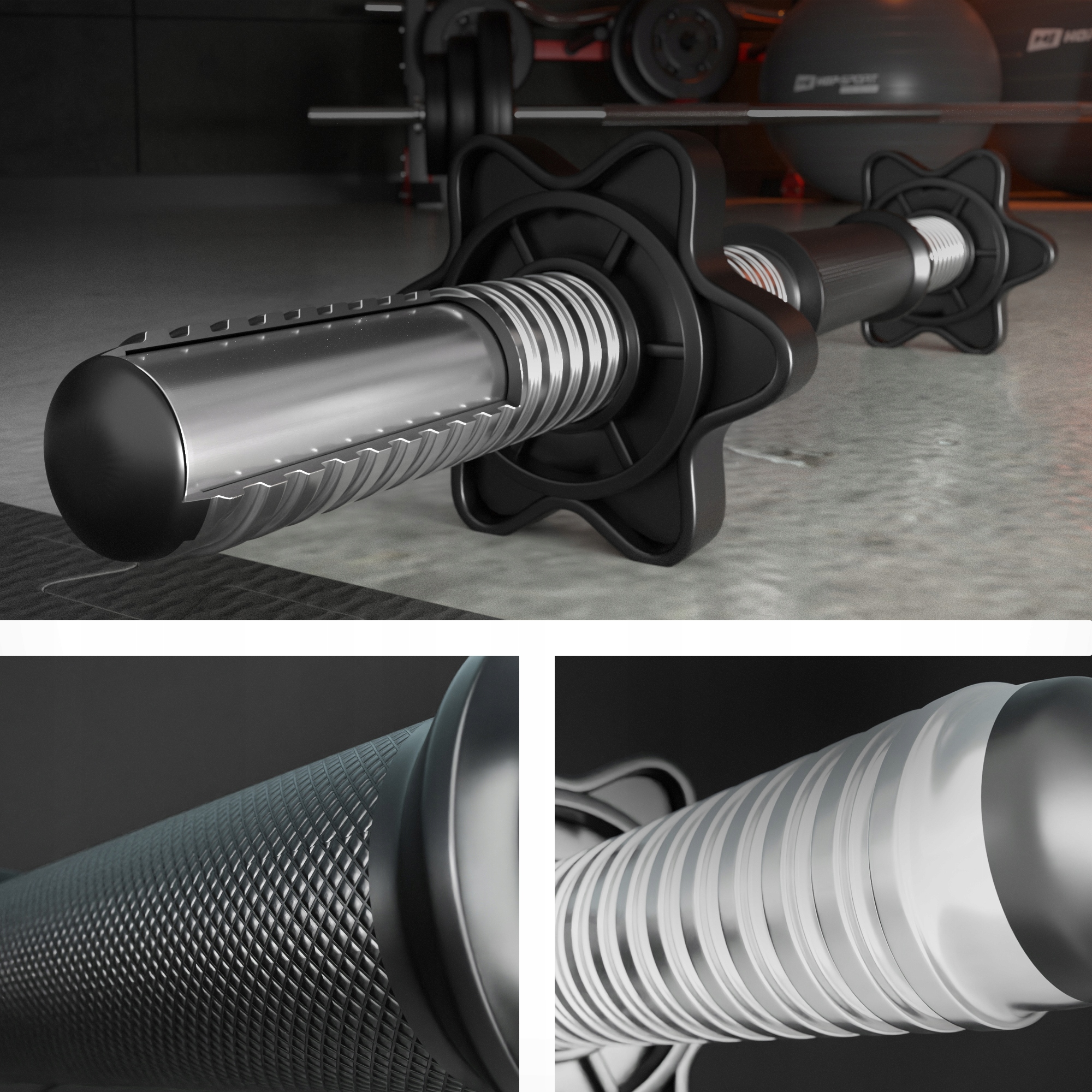 Hantle kompozytowe 2x10kg bitumiczne sztangielka Typ regulowane