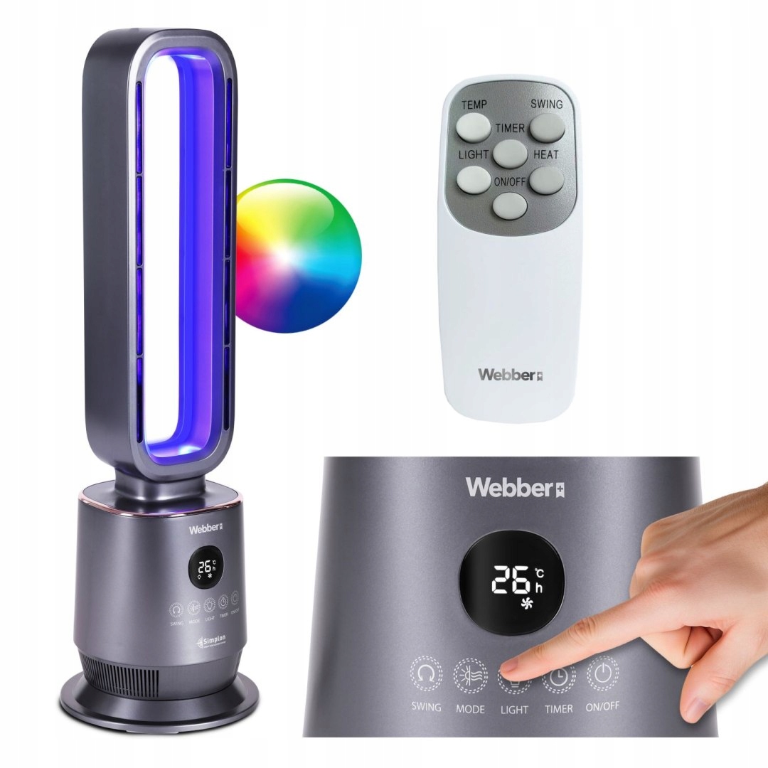 Termowentylator ceramiczny z wentylatorem Webber TWB1830