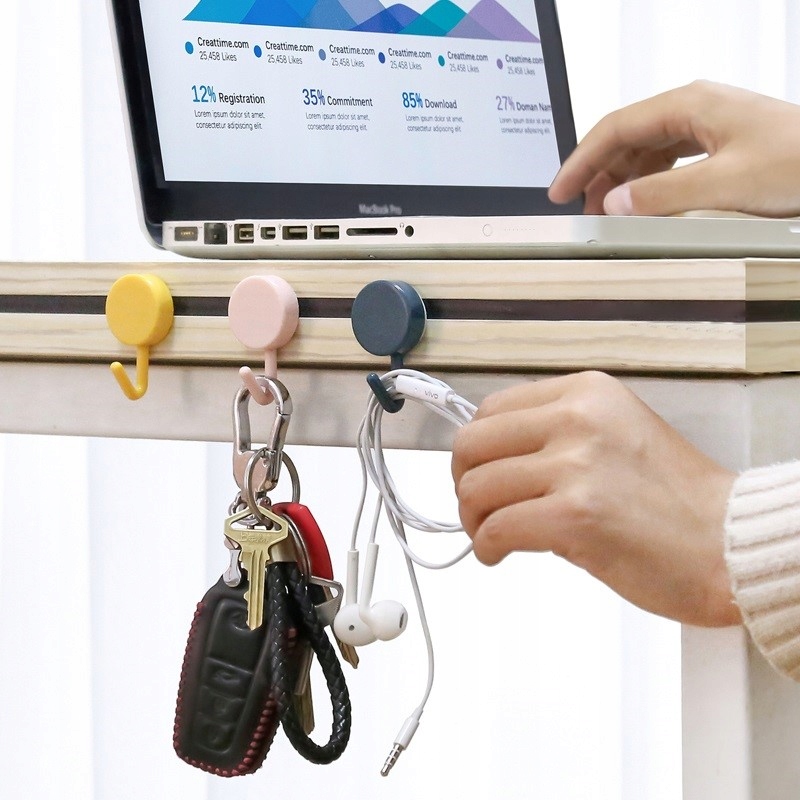 10 X HACZYKI WIESZAKI SAMOPRZYLEPNE KUCHNIA ŁAZIEN Szerokość 30 mm