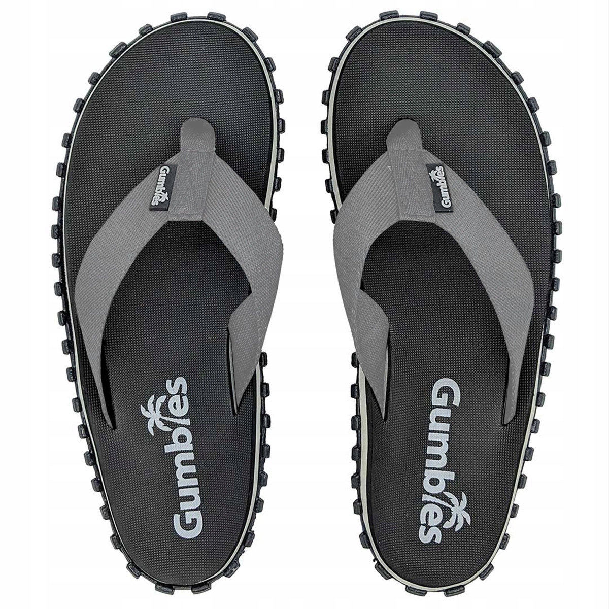 Gumbies japonki unisex Duckbill Flip Flops czarno-szare r. 46