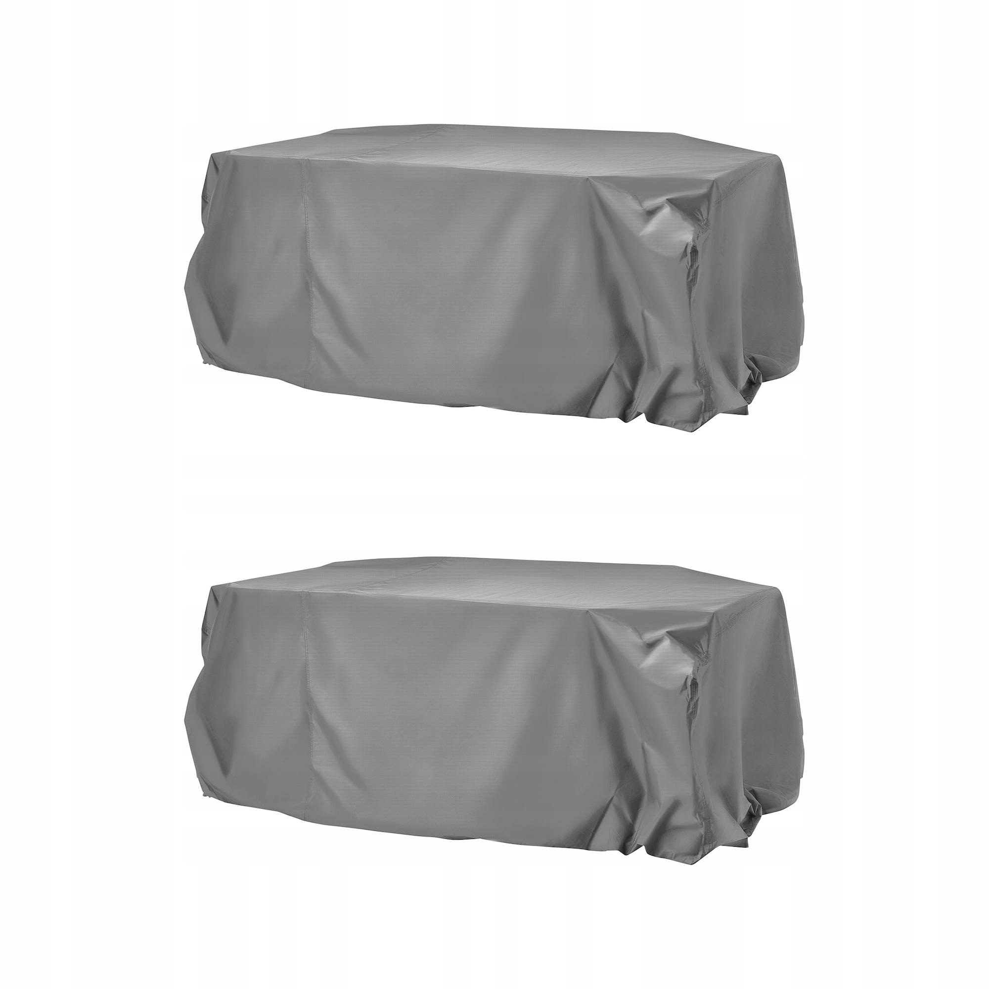 2 ks Voděodolný obal na zahradní nábytek 220 x 220 cm šedý