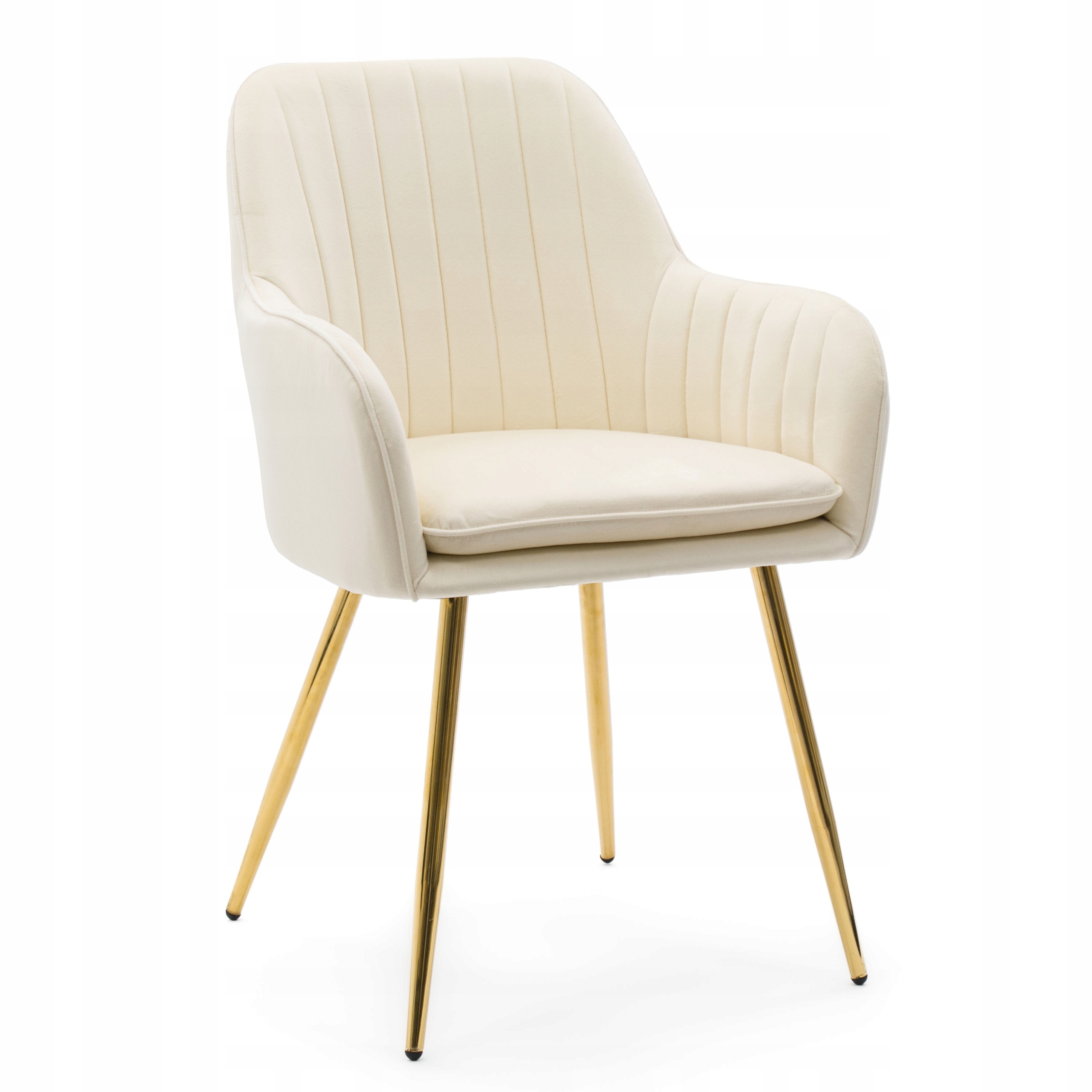 Čalouněná Sametová Židle Do Obývacího Pokoje Kuchyně Béžová Mia Gold