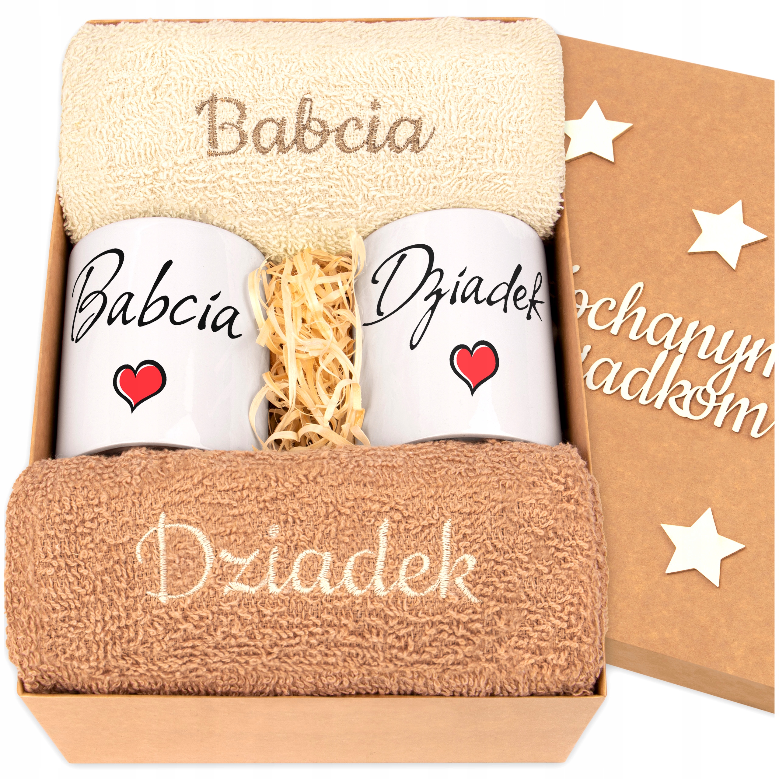 Den babičky a dědečka Dárek k Vánocům pro prarodiče Ručníky Kubky db