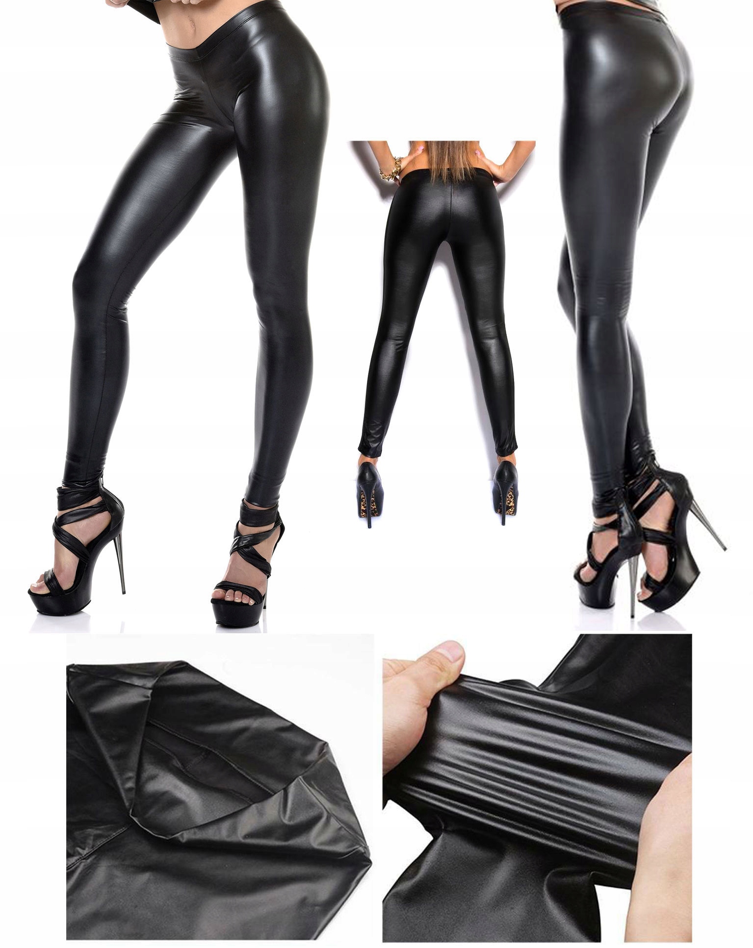 LEGINSY SKÓRA RURKI LATEX GETRY SPODNIE LATEKS 2XL Rozmiar XXL