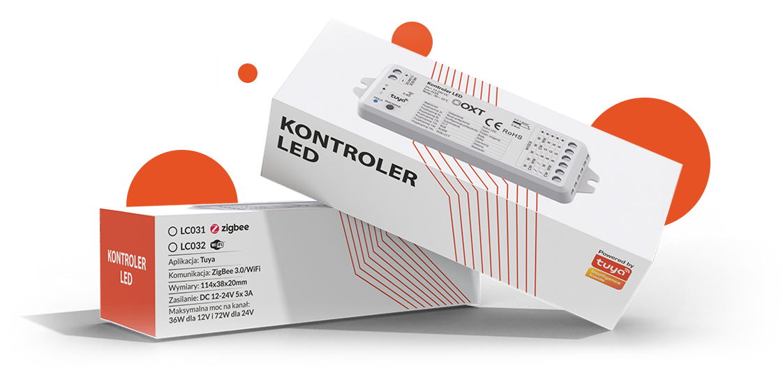 OXT KONTROLER LED 5 W 1 OŚWIETLENIE SERIA SD RF ZIGBEE HUE TUYA Kod producenta LC031