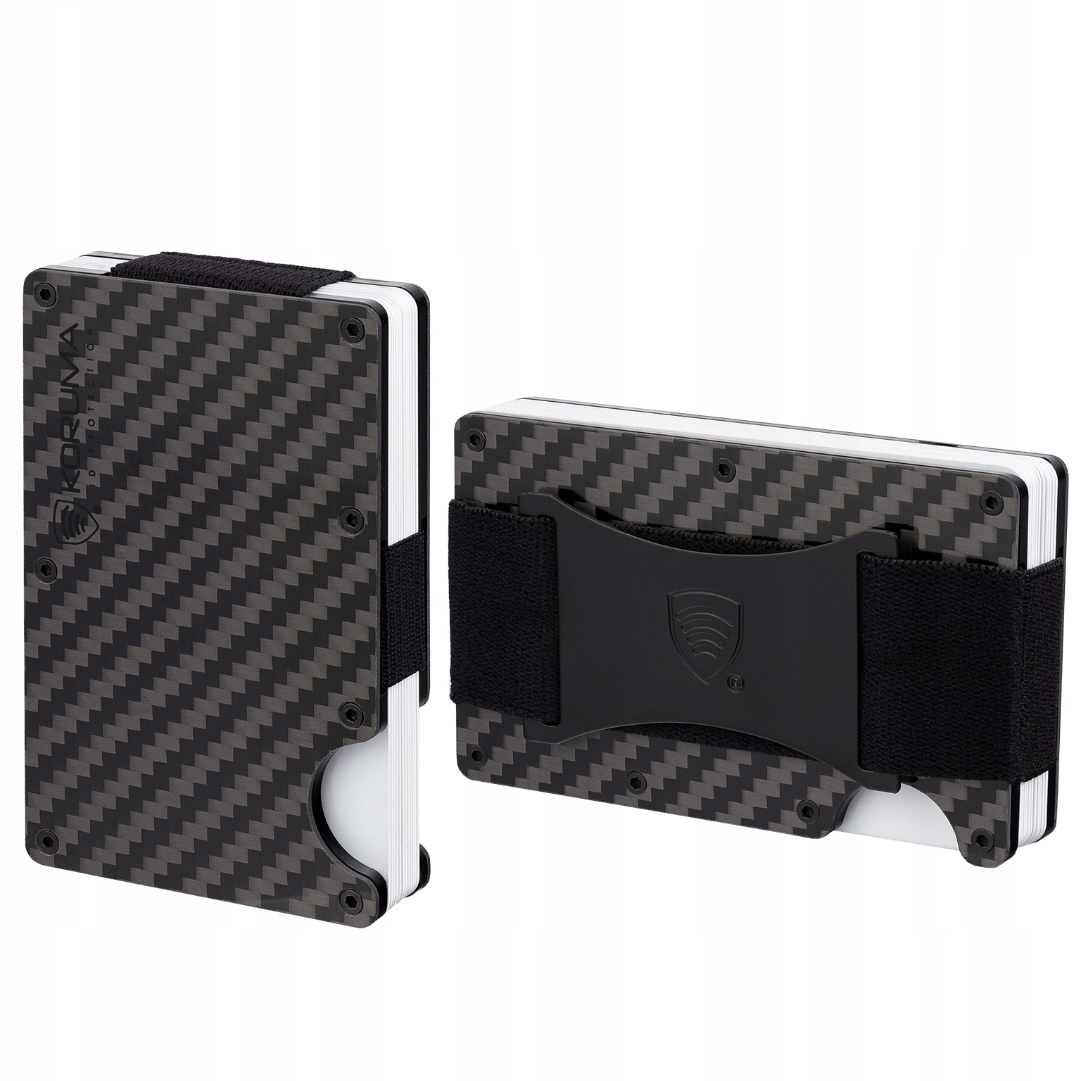 Aluminiowe Etui na Karty Kredytowe Płatnicze OCHRONA RFID Carbon / KORUMA