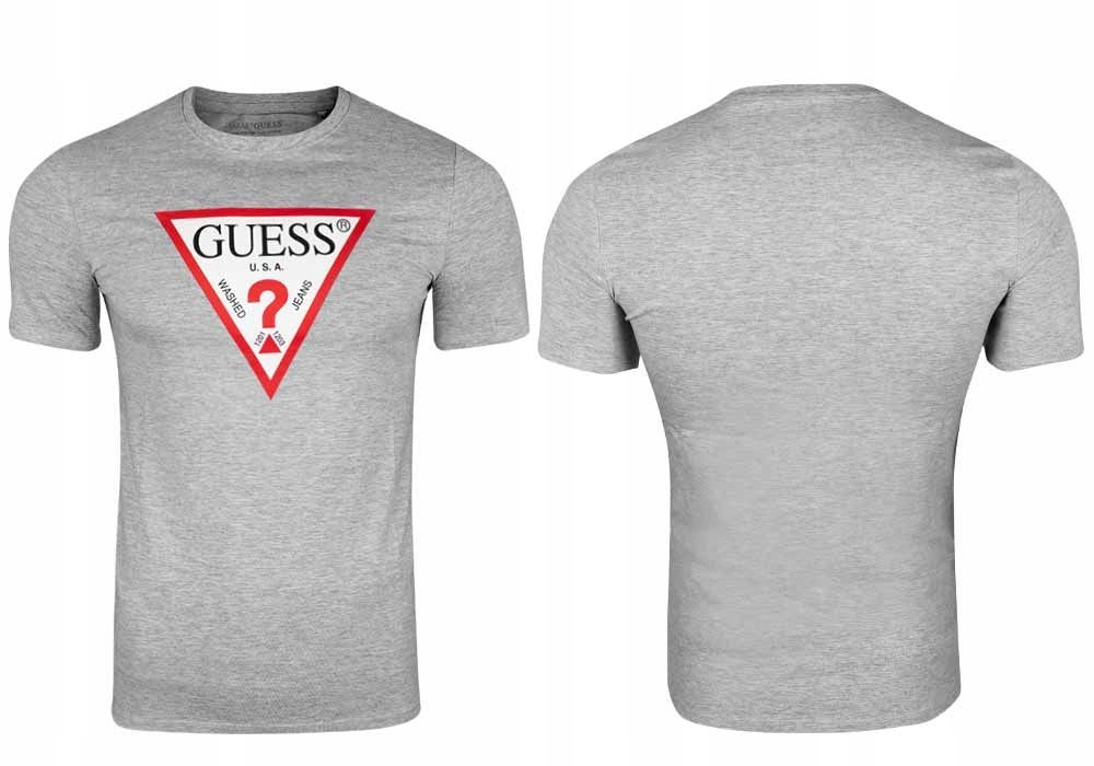 Pánské tričko šedé kulatý výstřih Guess velikost L