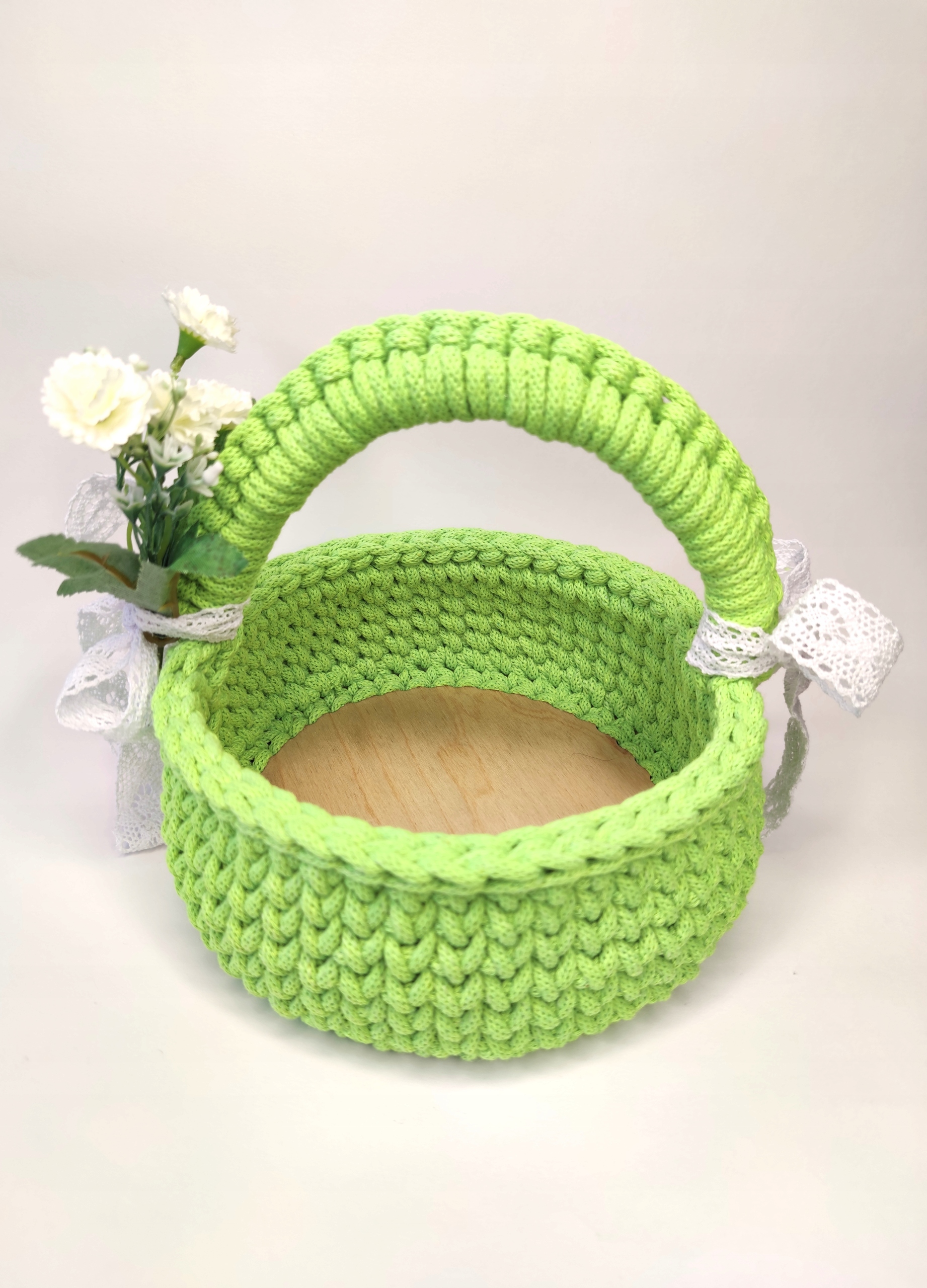 Košík z provázku ručně vyráběný 20 cm Velikonoce