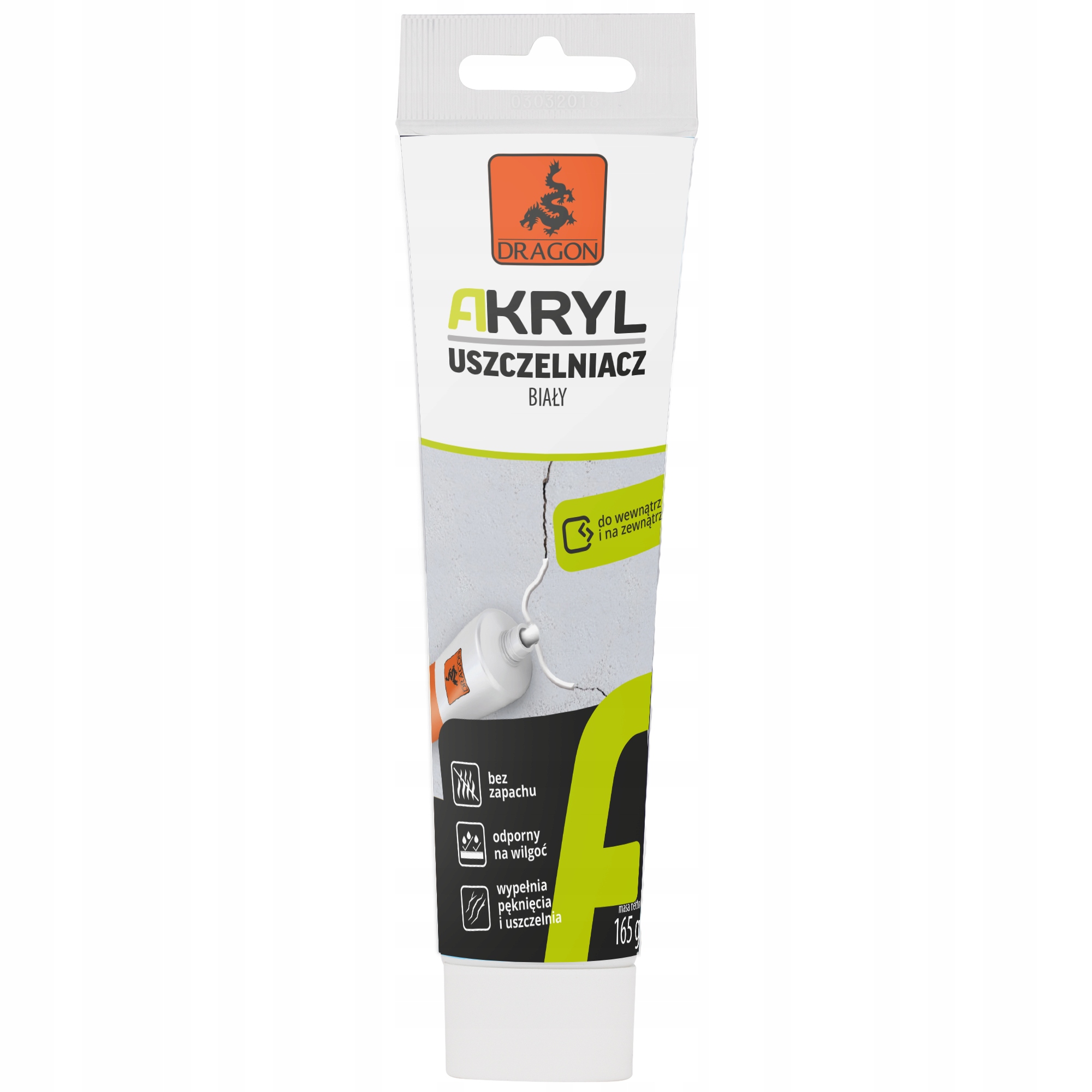 

Akryl Masa uszczelniająca 165ml Tubka Dragon Biały