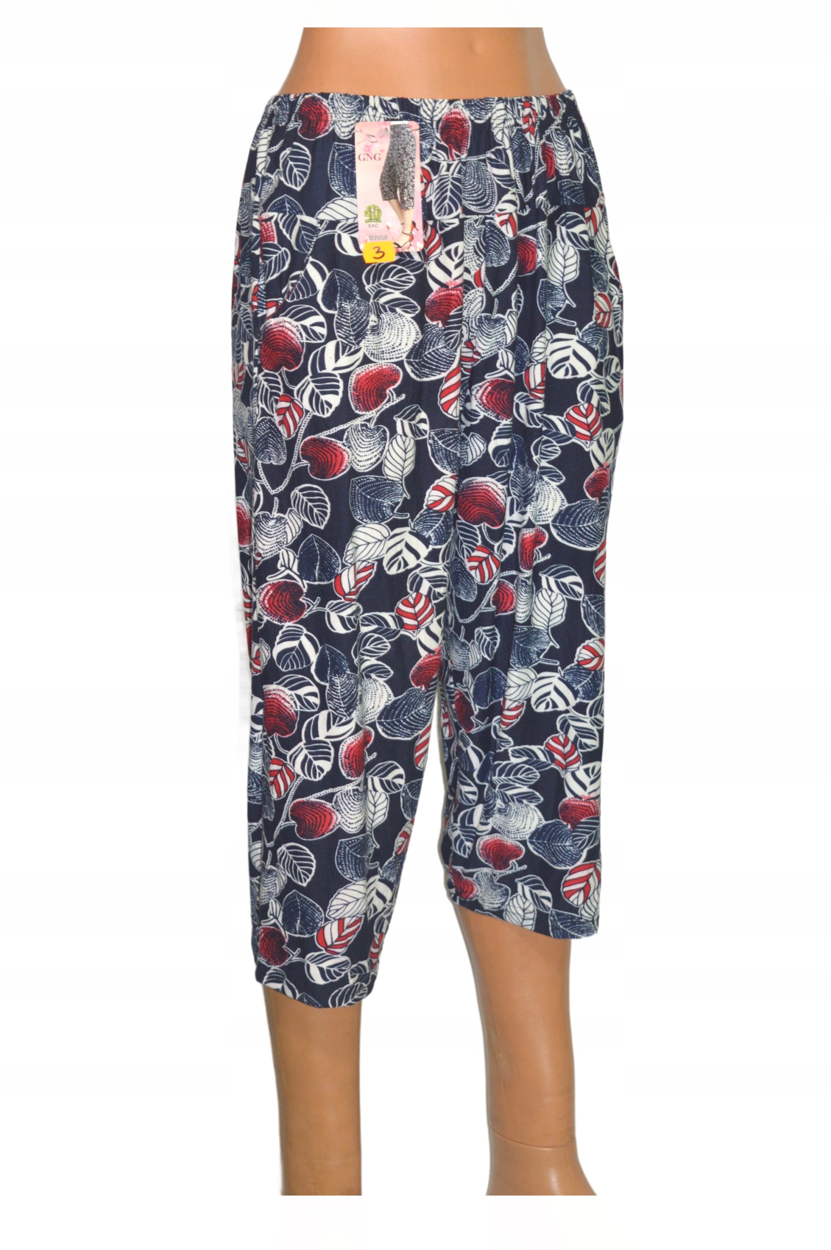 rybaczki alladynki haremki 4XL/6XL luźne DUŻE spodnie 3/4 na lato 15306 Marka inna