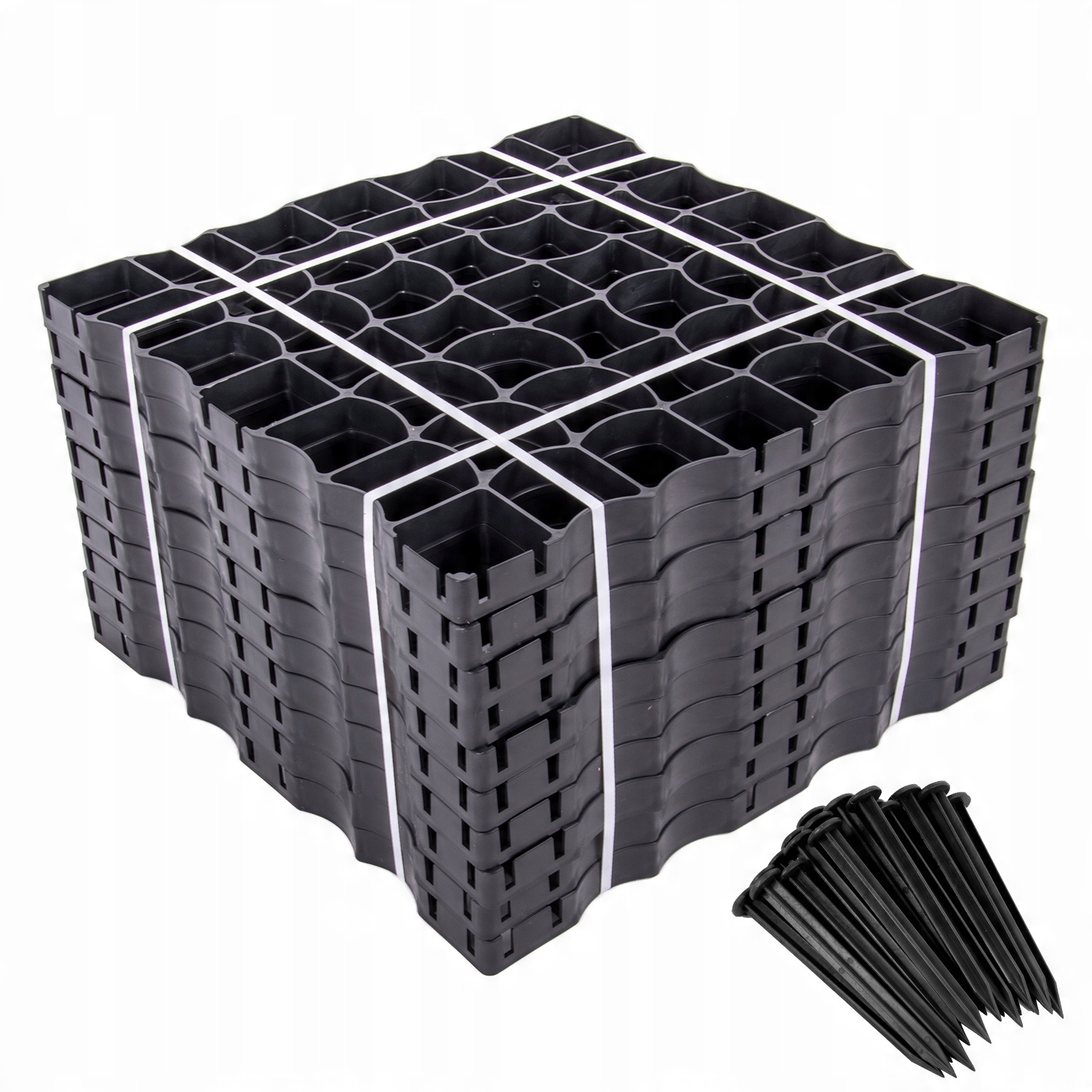 

10x Ekokratka podjazdowa parkingowa 50x50x3 +kotwy