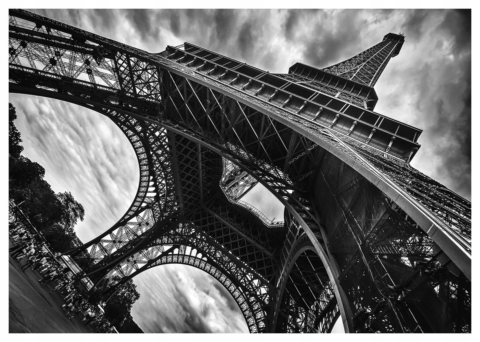 Fototapeta Eiffelova věž Paříž dramatická obloha dekorace 368x254 lepidlo