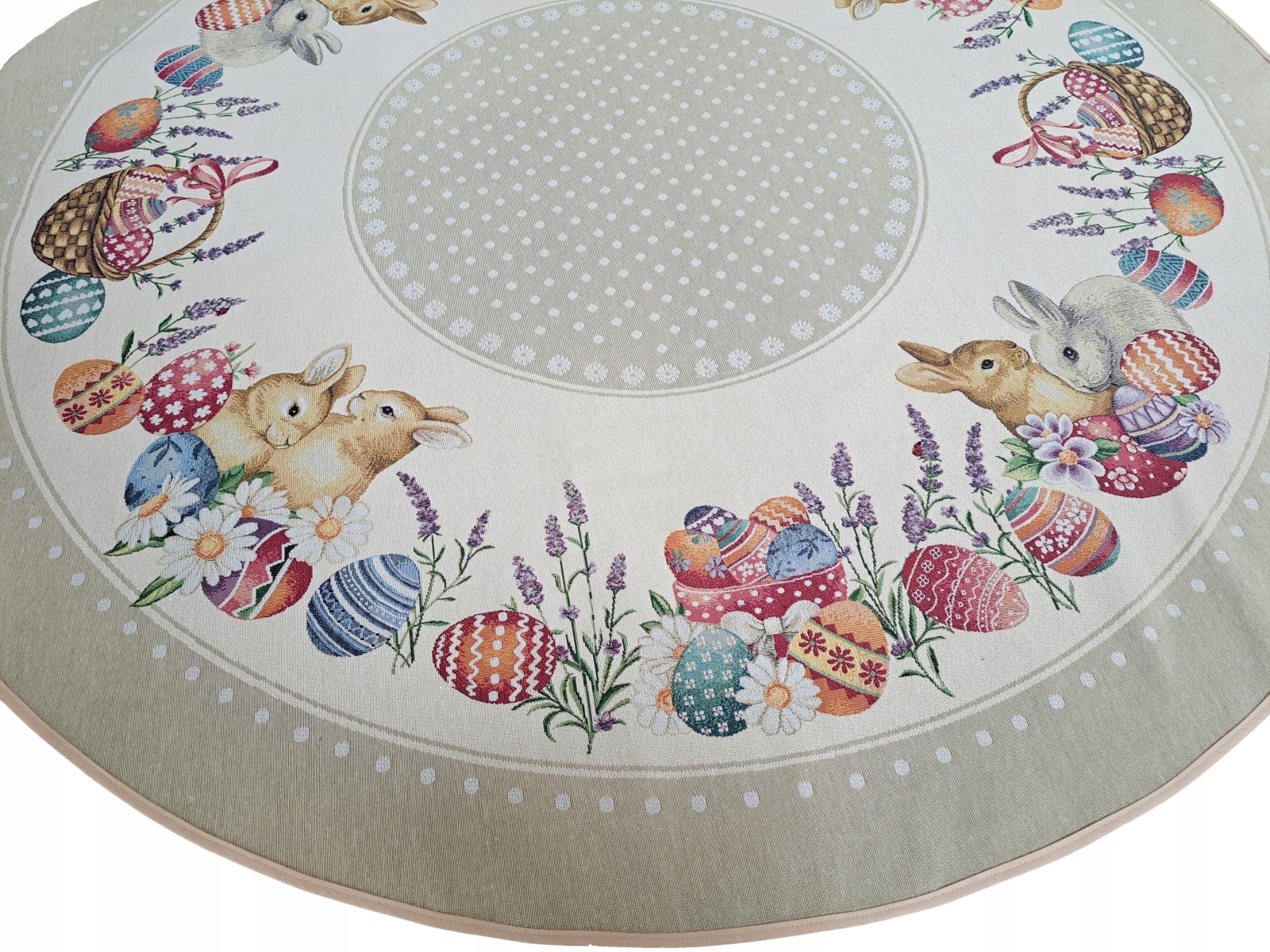Velikonoční ubrus kulatý průměr 140 cm V54