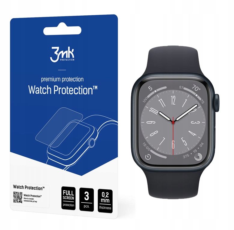 

Folia 3MK Fullscreen Arc do Apple Watch 8 45mm
