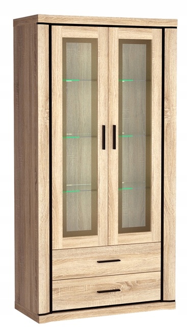 Kredens witryna z LED do salonu pokoju DALLAS D17