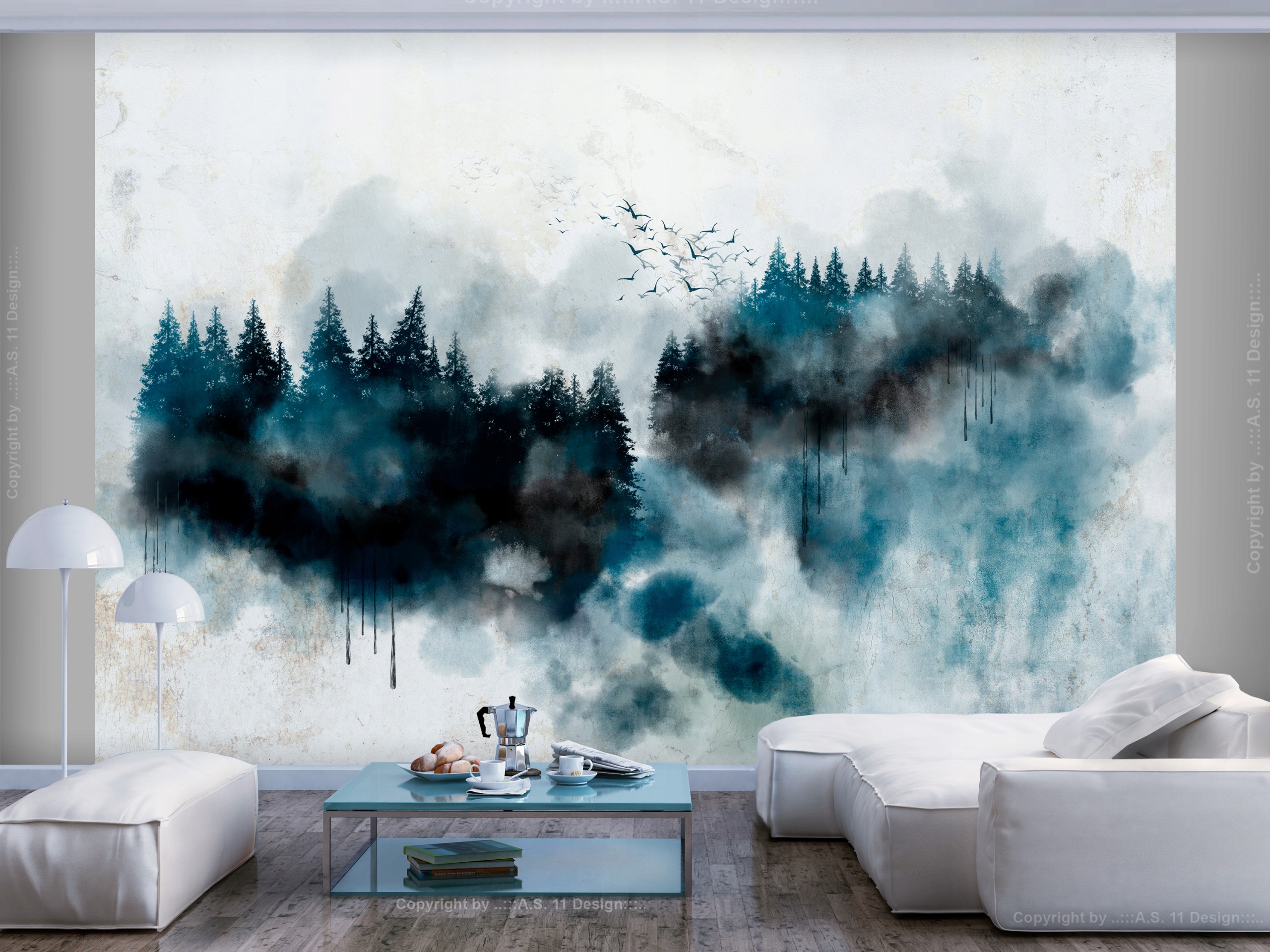 FOTOTAPETA LAS PTAKI DRZEWA 400x280 c-A-0211-a-a Marka Artgeist