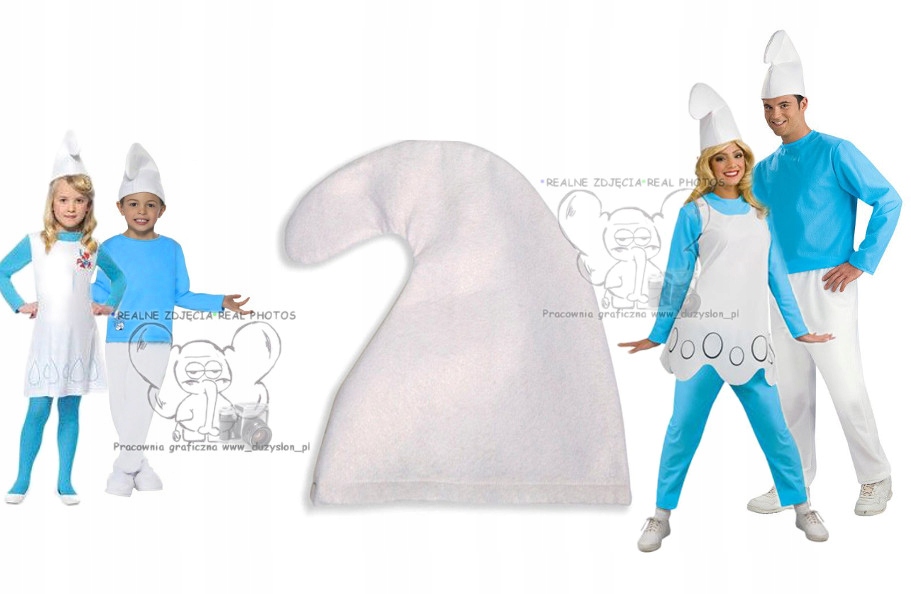 CZAPKA SMERFA SMERF SMERFETKA PLUSZ 52 54 56 58 Marka bez marki