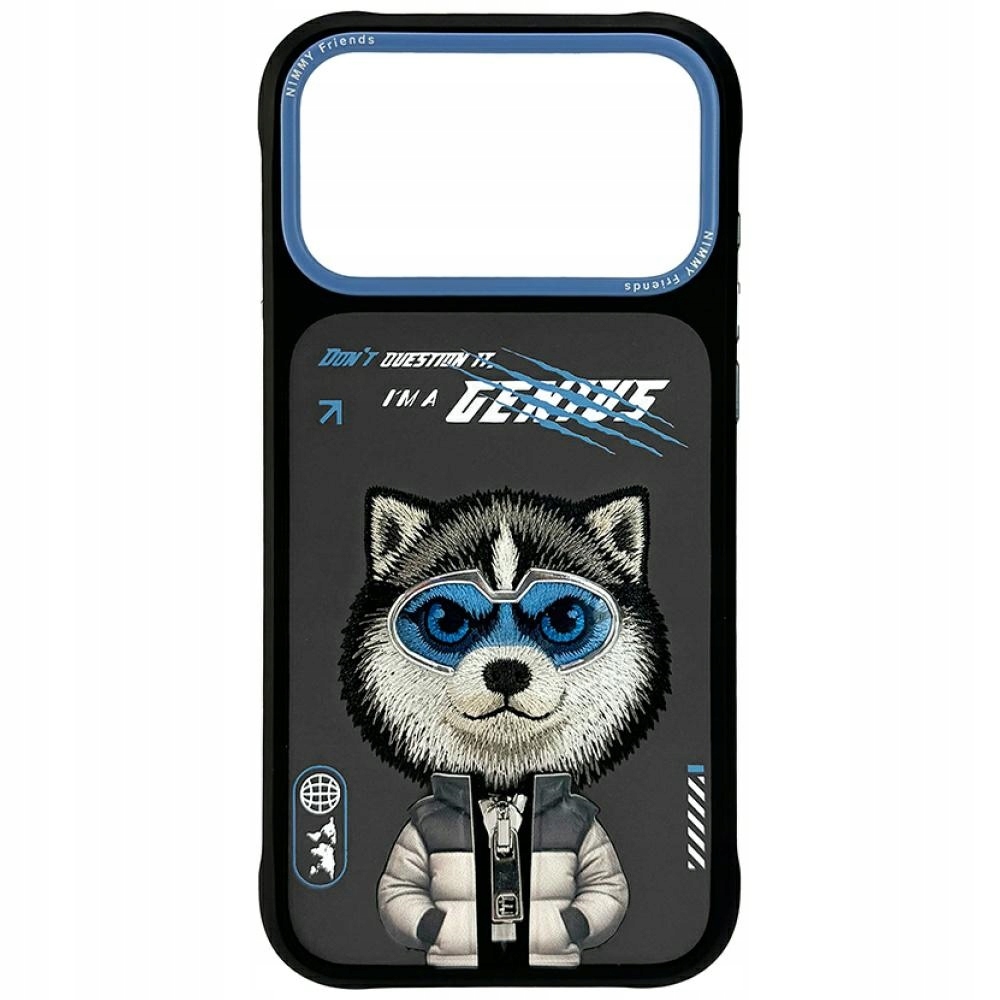 Pouzdro Nimmy Cool&Cute 2.0 Wolf pro iPhone 17 Pro, černé