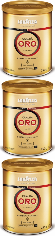 Kawa mielona Lavazza Qualita Oro puszka 250g x3