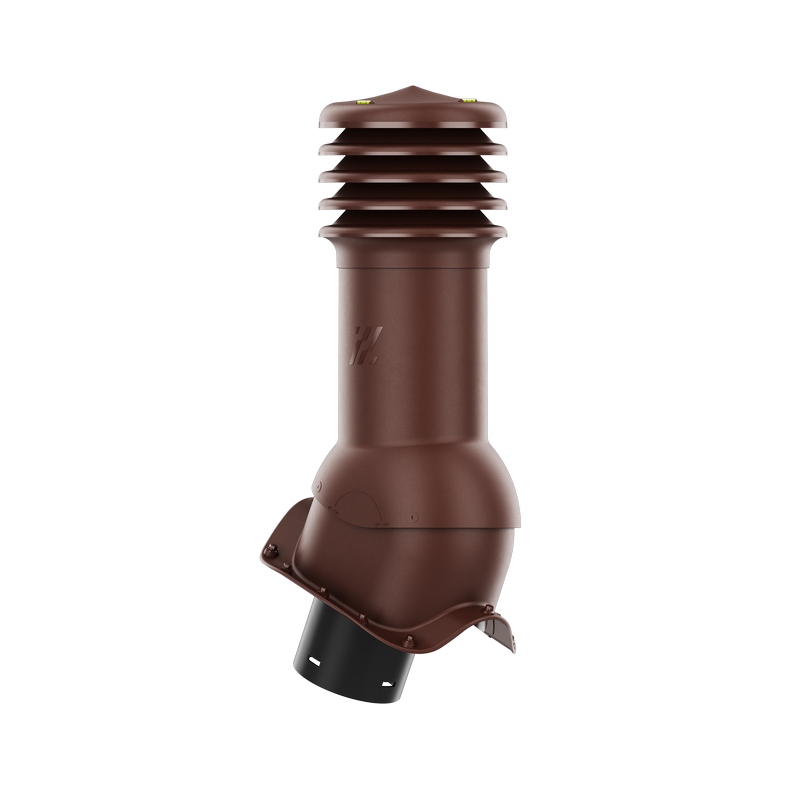 Ventilačný krb HiVent pre vlnitú dosku, profil O fi 150 mm, hnedý