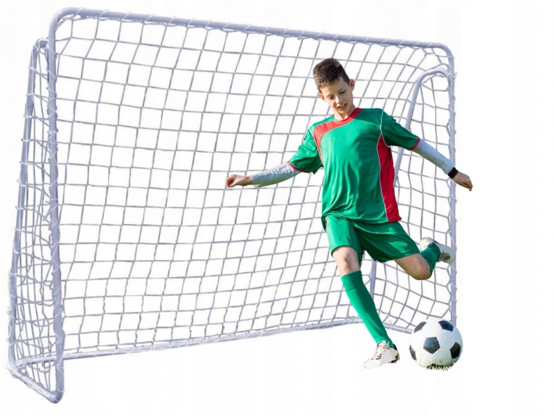 Duża Metalowa bramka do piłki nożnej 213 x 150 x 90 cm